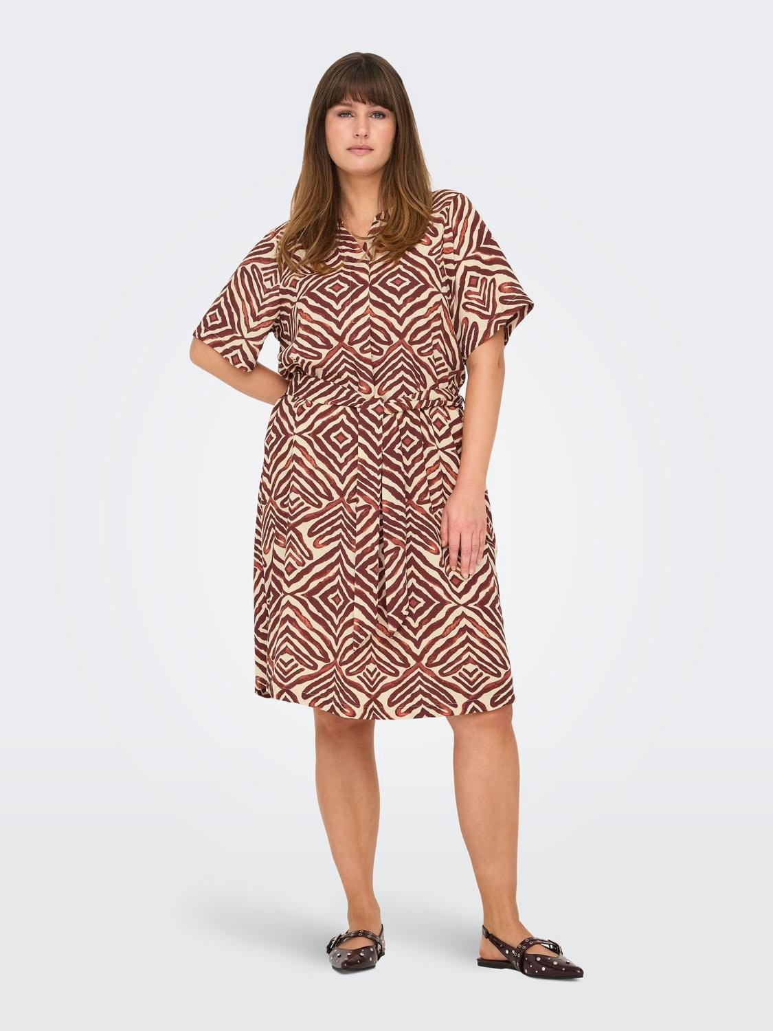 ONLY CARMAKOMA Sommerkleid "CARSHILLA 2/4 KNEE DRESS VIS AOP BS" günstig online kaufen