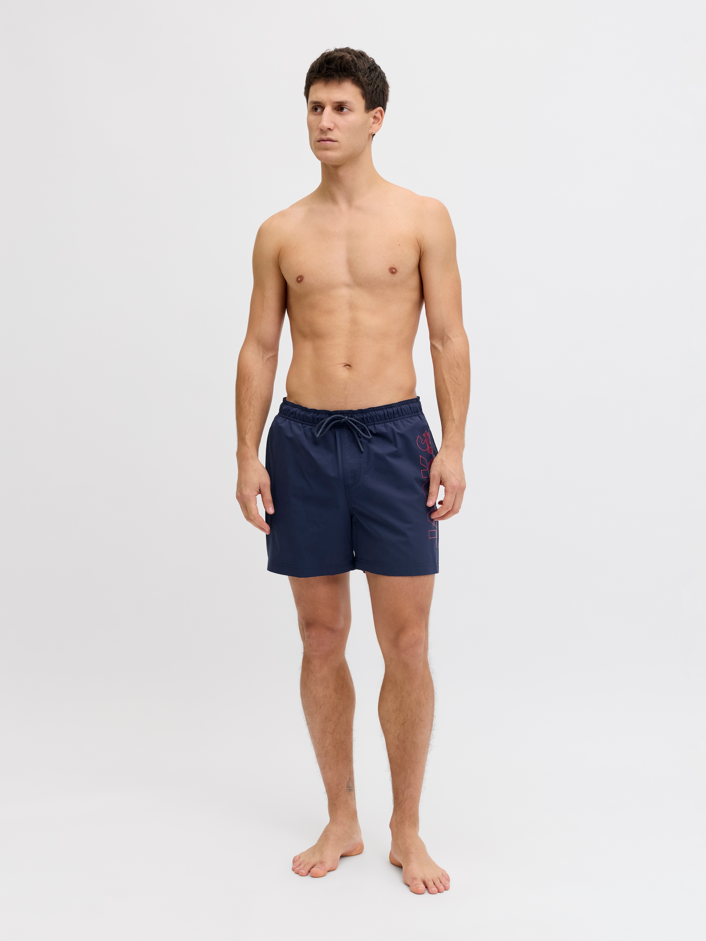 Jack & Jones Badeshorts »JPSTMAUI WAVE LOGO SWIM SHORTS SN« Kunstfaser, normal geschniten