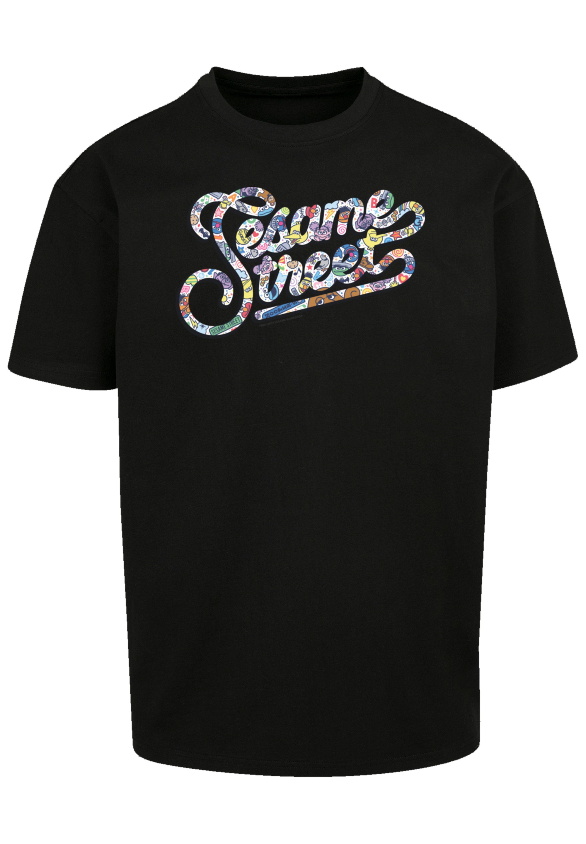 F4NT4STIC T-Shirt »Sesamstraße Coloured lettering«, Premium Qualität, Weihnachts-Kollection