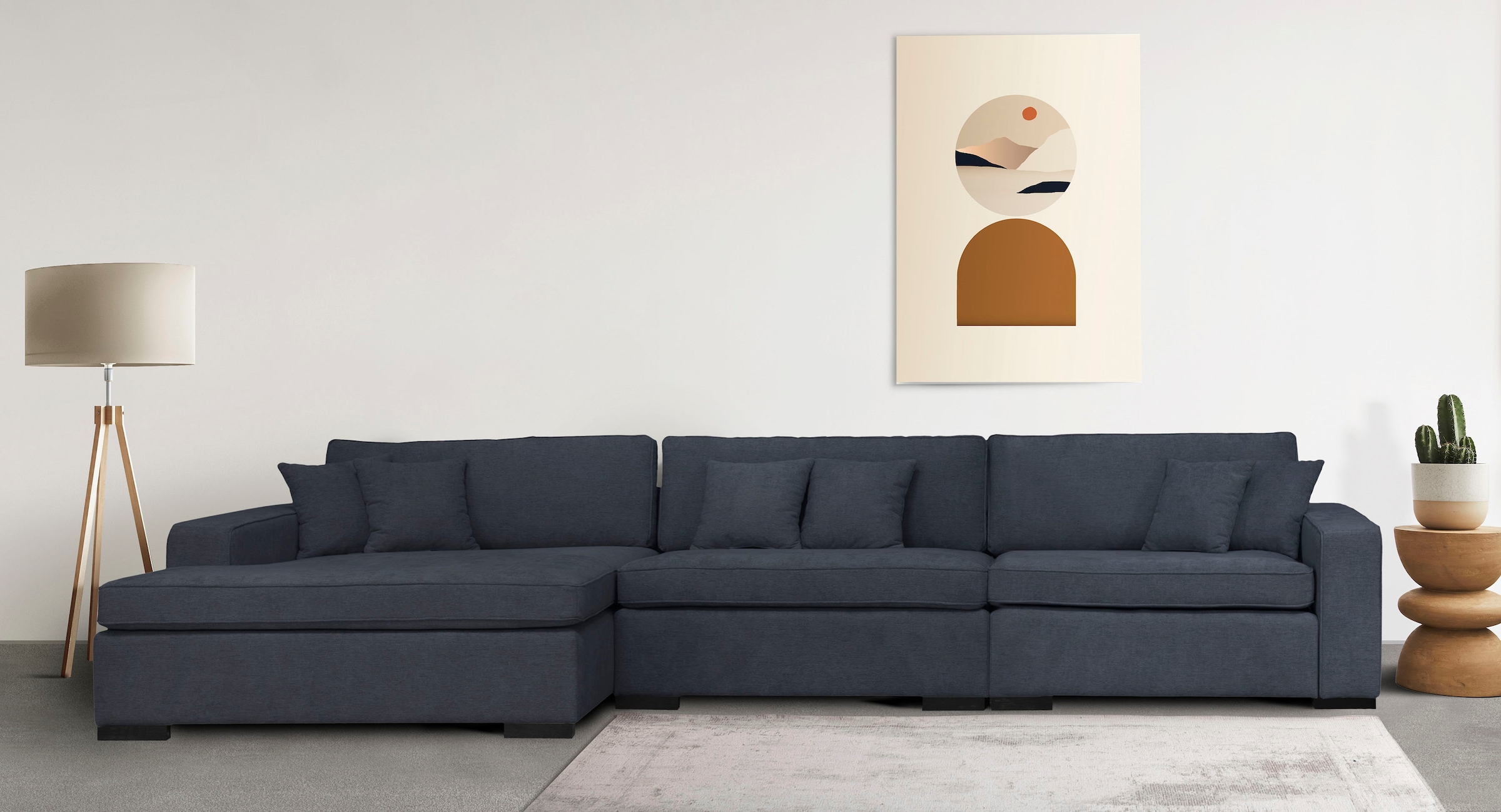 Home affaire Sofa-Eckelement "Skara XXL L-Form", Lounge-Sofa XXL mit Federk günstig online kaufen