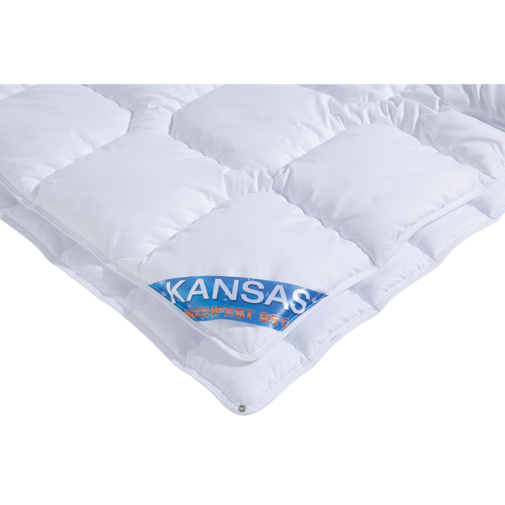 f.a.n. Schlafkomfort Baumwollbettdecke »Kansas«, 4-Jahreszeiten, Füllung Baumwolle, Bezug 100% Baumwolle, (1 St.), Bettdecke mit Naturfaser, Bettdecken in 4 Wärmeklassen