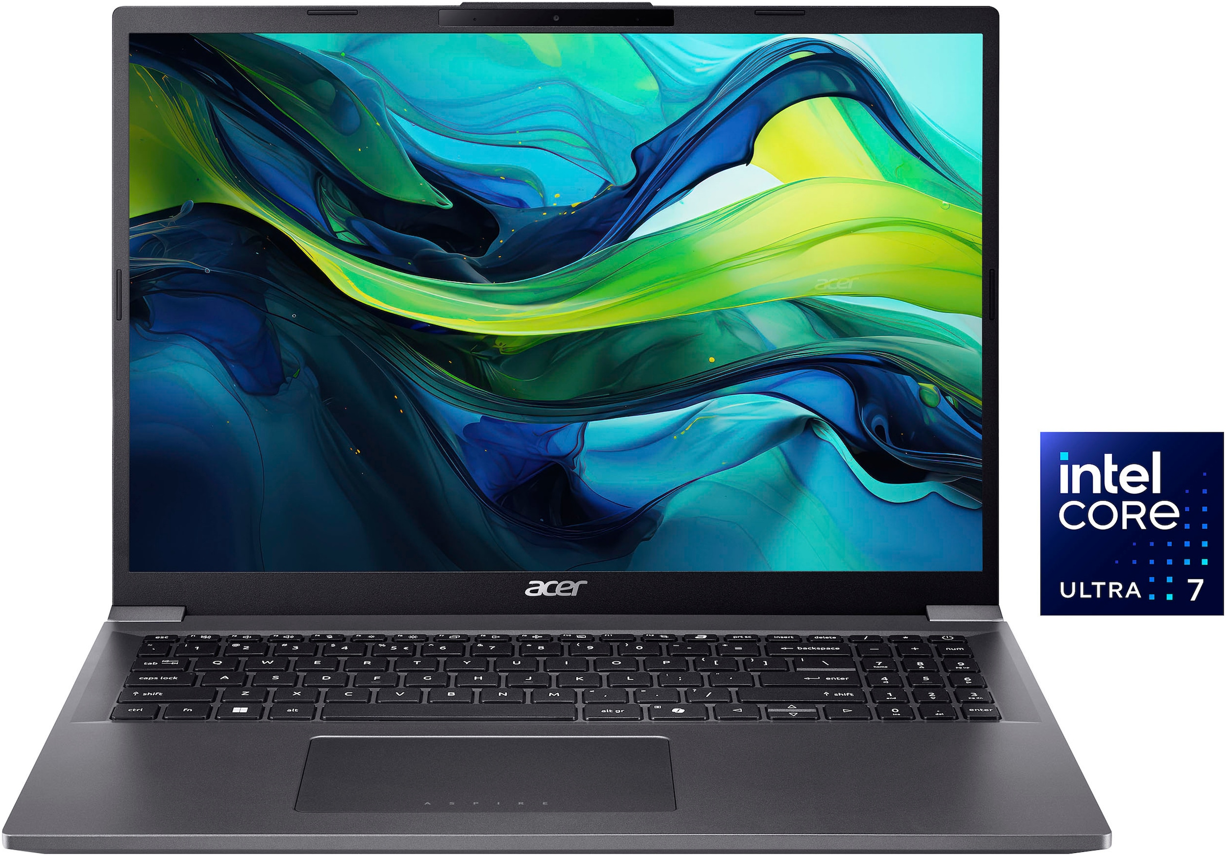 "ACER Notebook ""Aspire 16 A16-71M"", grau (steel grau), 16 GB RAM 512 GB SSD, Core Ultra 7, Windows11Home64Bit, Notebooks"