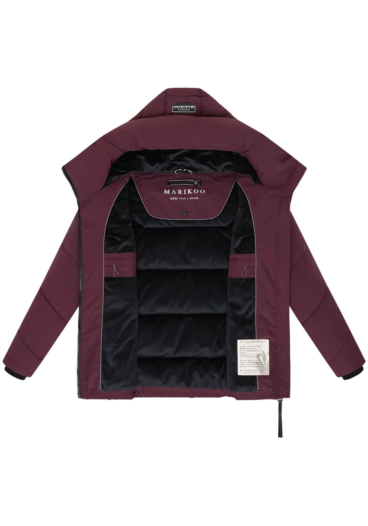 Marikoo Winterjacke »Kuscheltatze«, mit extra hohem Kragen