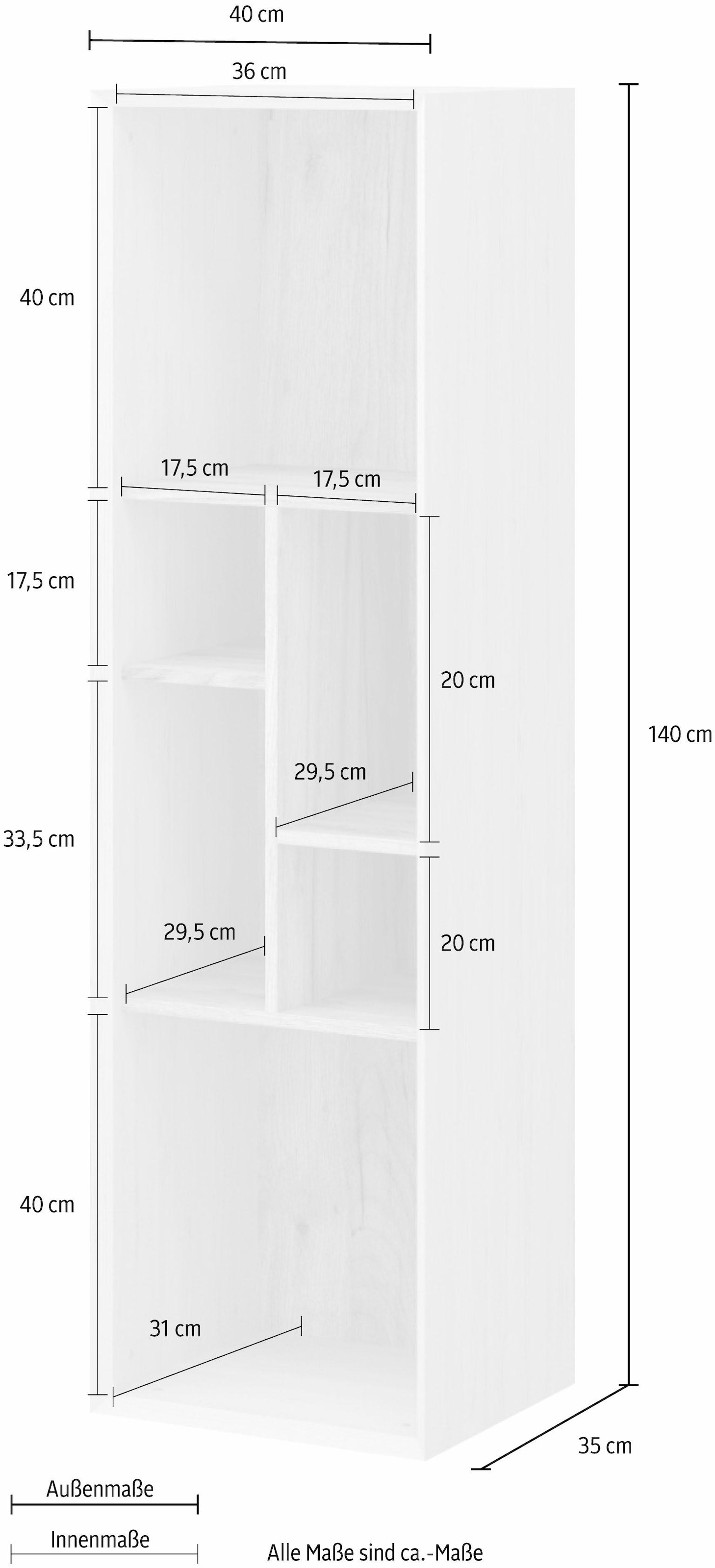 GERMANIA Wandregal »Calvi«, Höhe 140 cm bestellen | BAUR