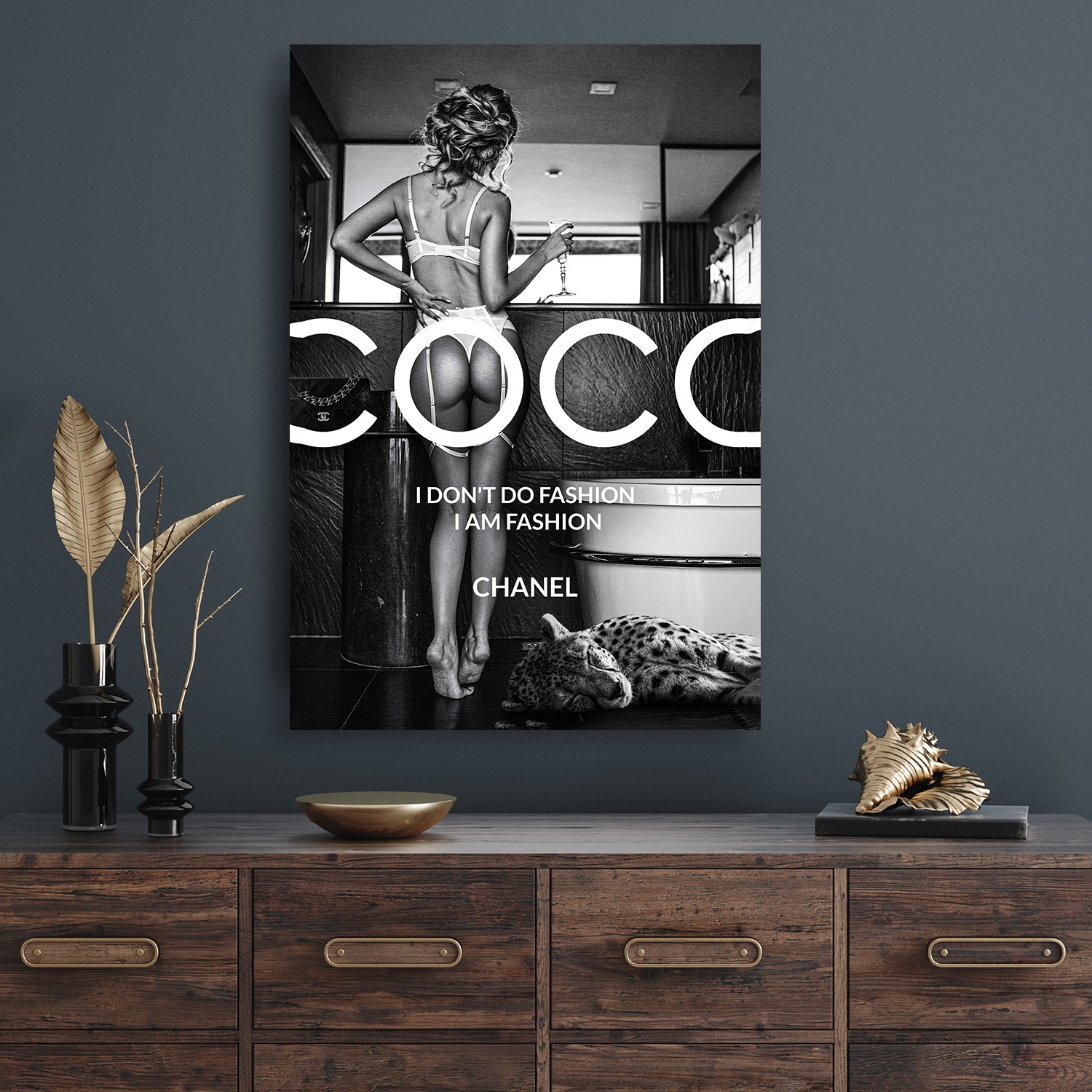 Affengeilebilder Leinwandbild "Coco Fashion by Adrian Vieriu auf Keilrahmen gespannt" 1 Stk. tlg. Kunstdruck Wandbild Bild in verschiedenen Formaten