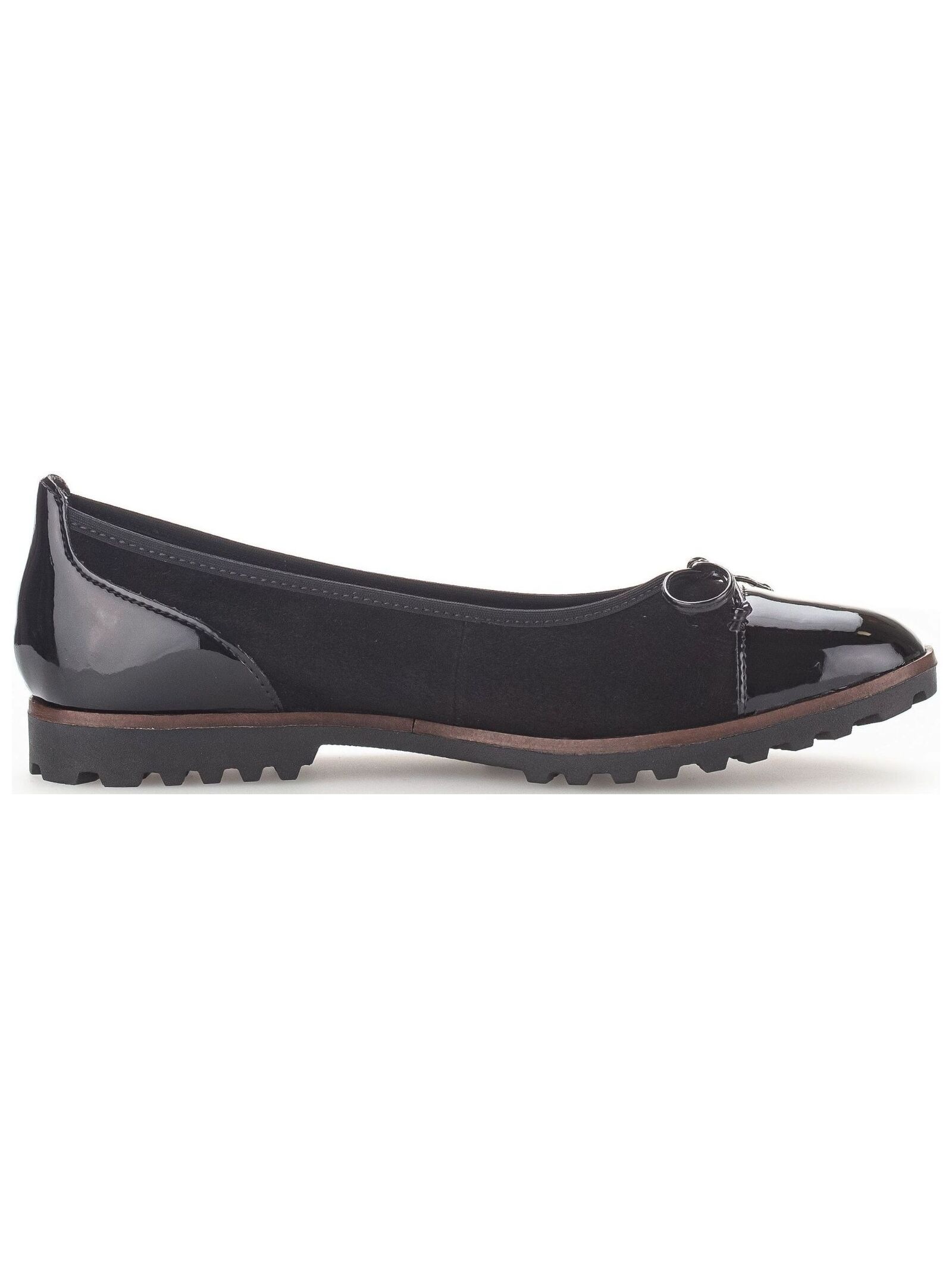 Ballerina GABOR "Sportliche Ballerina", Damen, Gr. 40, schwarz, Schuhe Ballerina 3