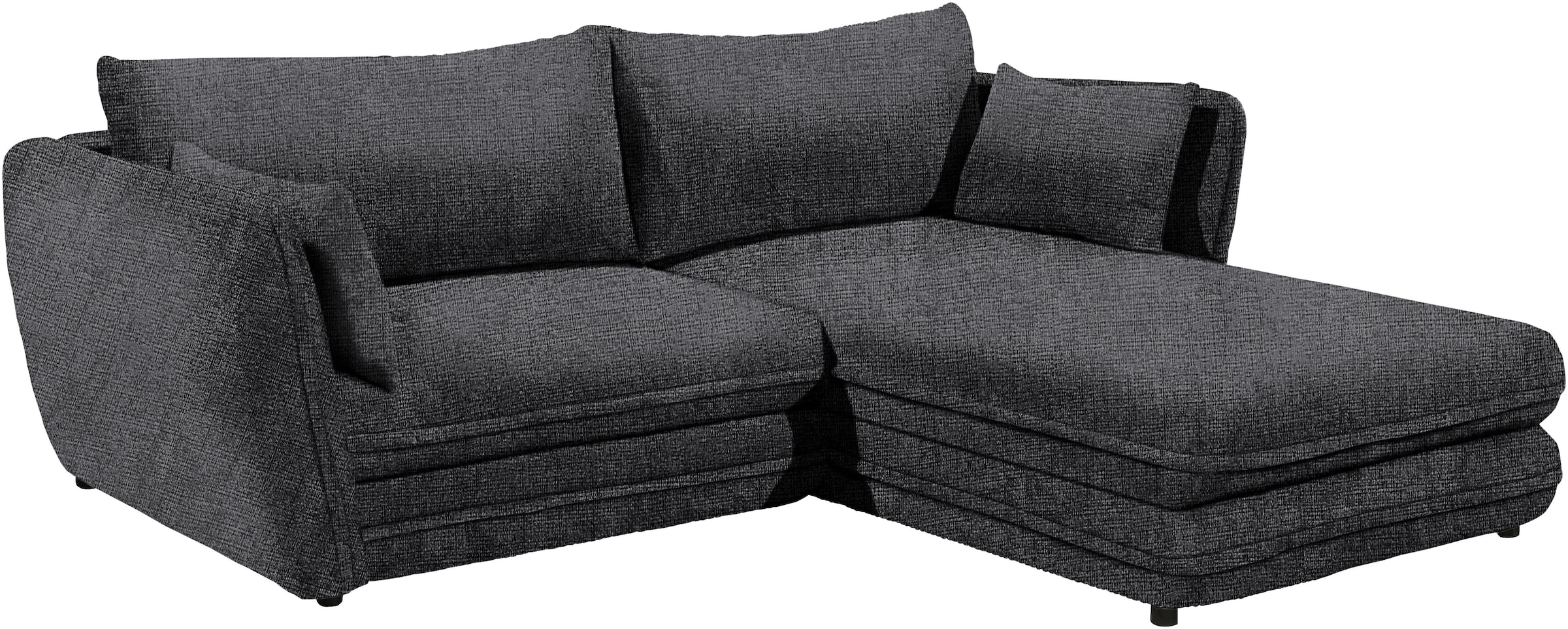ED EXCITING DESIGN Ecksofa »Stanley L-Form«, mit Bettfunktion, Bettkasten & 2 Zierkissen
