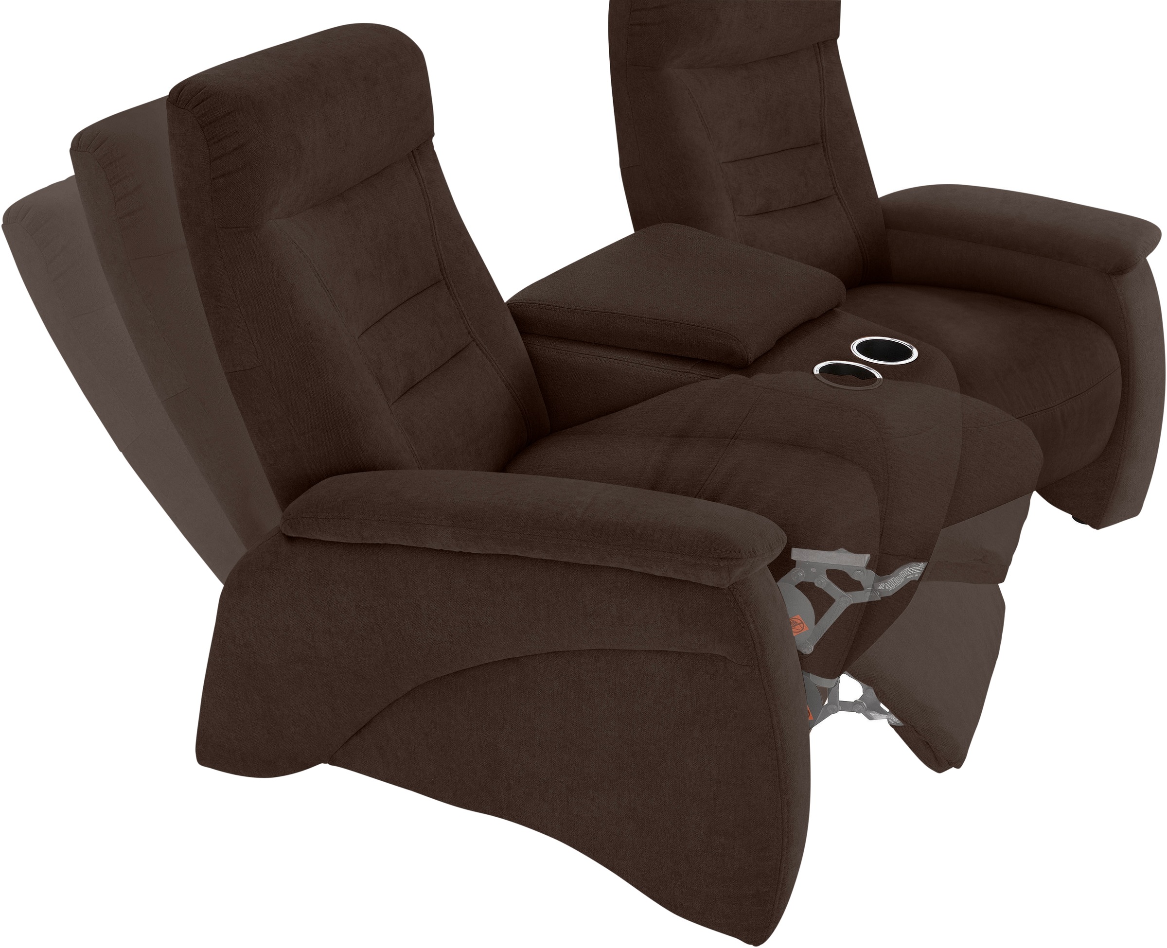 exxpo - sofa fashion 2,5-Sitzer »Ascoli, Kinosofa mit hohem Sitzkomfort, bequeme Armlehnen«, inkl. Relaxfunktion, mit Ablage und Staufach, hohe Rückenlehne