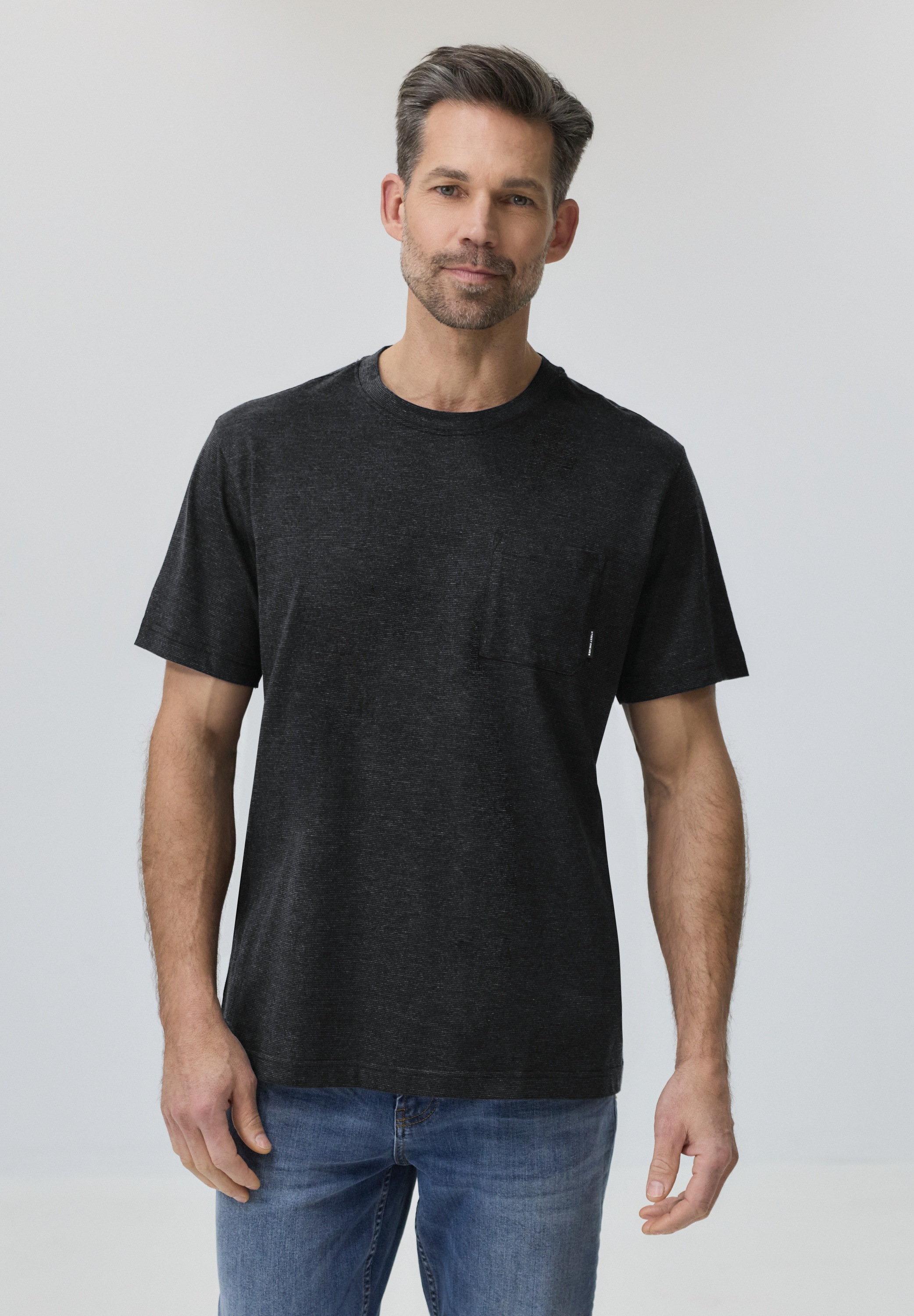 STREET ONE MEN T-Shirt mit Brusttasche
