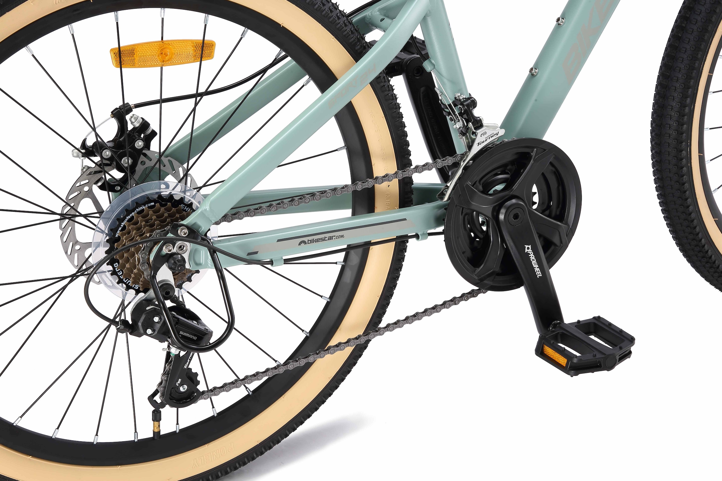 Bikestar Jugendfahrrad, 21 Gang, Shimano, RD-TY21 Schaltwerk, Kettenschaltung