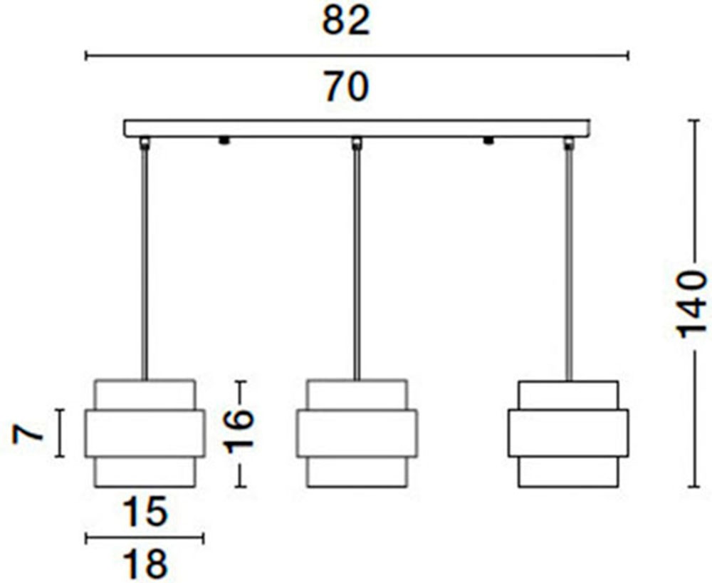 Nova Luce Hängeleuchten »SIANNA« E27 1 Stk. Ohne Beleuchtung