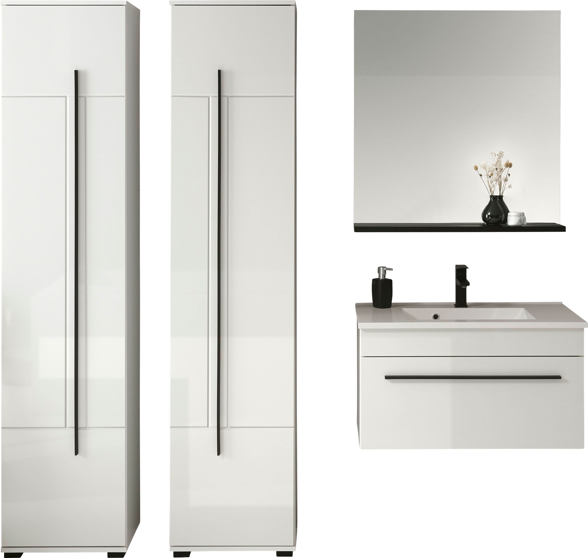 Home affaire Badmöbel-Set "Cantara, Bad im modernen Design, 4-teiliges Bade günstig online kaufen