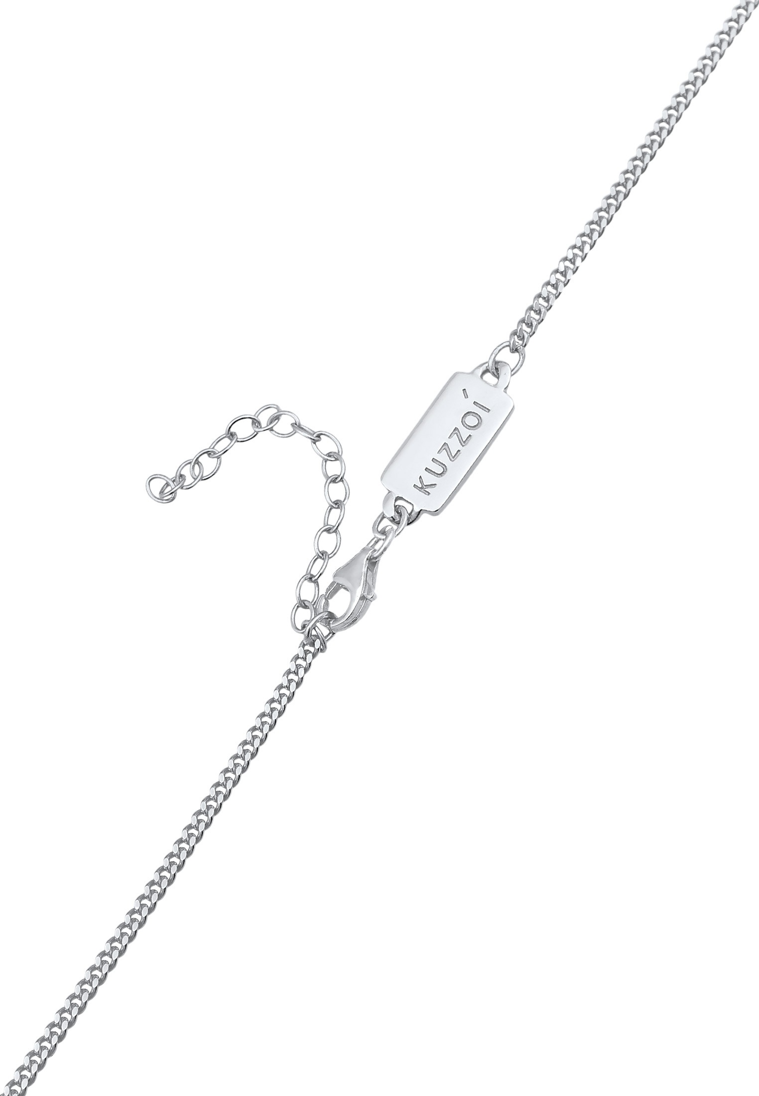 Kuzzoi Silberkette »Halskette Herren Panzerkette Basic Fein 925 Silber«