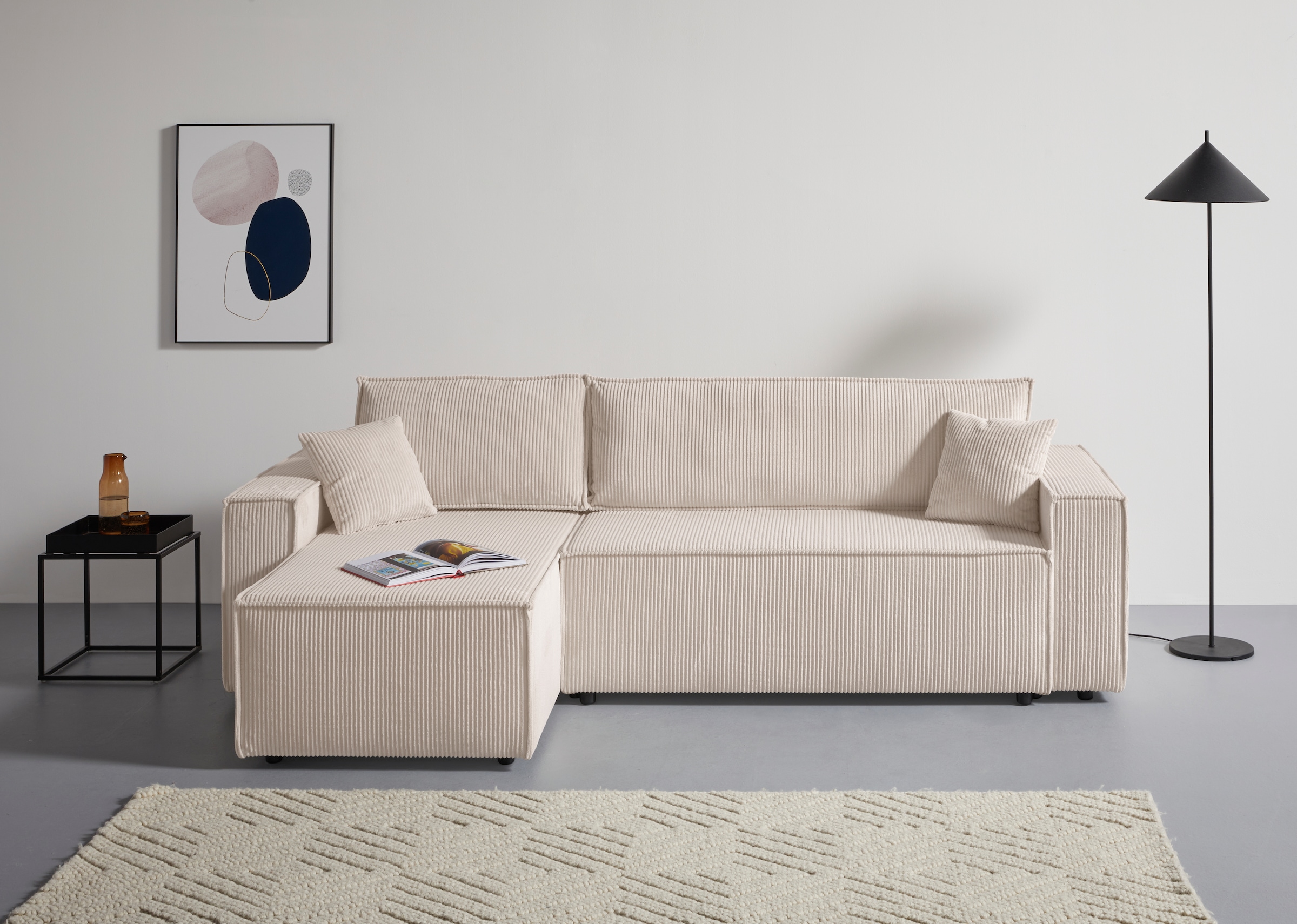 OTTO home Ecksofa "CASSI, 241cm, L-Form, Schlafsofa, Bettkasten, Boxspringf günstig online kaufen