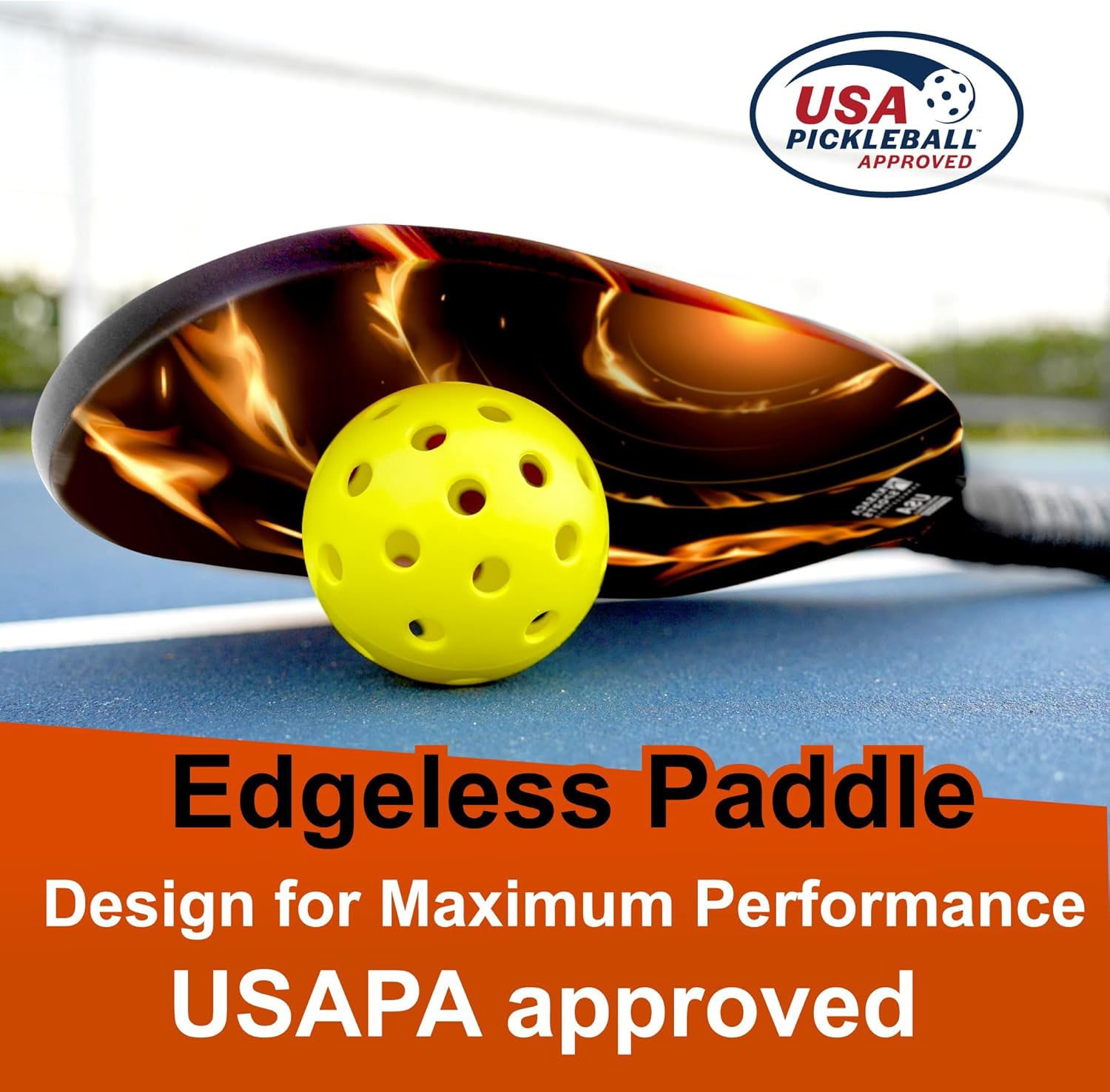 KASACA Pickleballschläger »Pickleball-Schläger Rapid Fire Carbon«, (Set, 2 tlg., Schläger & Schutzhülle)