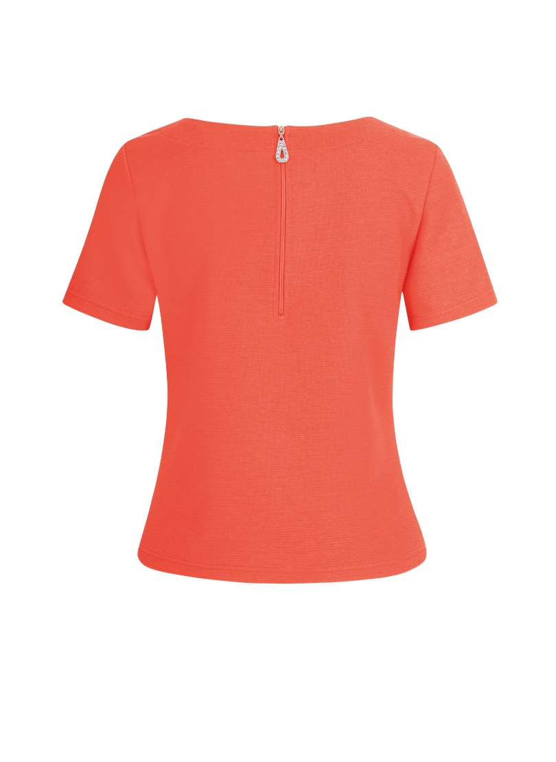 Trigema Sweatshirt »TRIGEMA Shirt mit kurzen Ärmeln mit Kristallsteinen«