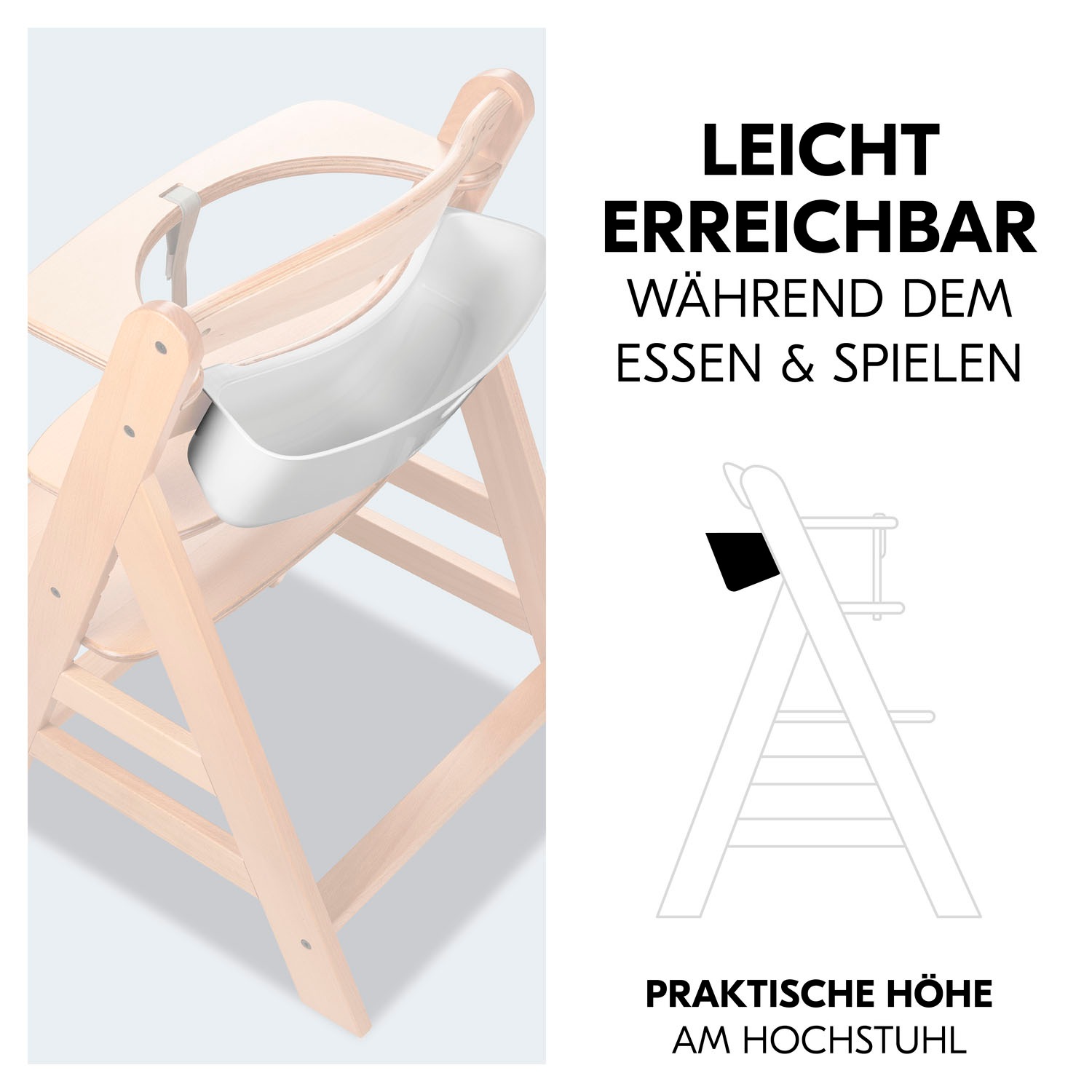 Hauck Aufbewahrungsbox »Highchair Box S, Disney Pooh White«, für Hochstühle