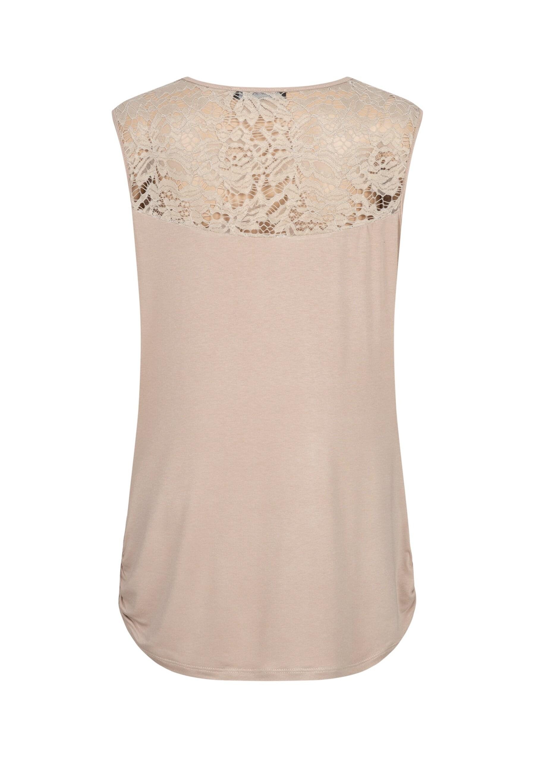 CLOUD 5IVE Klassische Bluse »CLOUD 5IVE Top im Wasserfall-Design mit Spitze am Rücken«