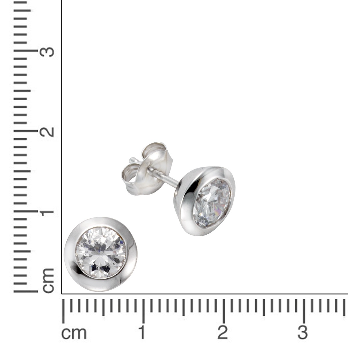 Vivance Paar Ohrstecker »925 Sterling Silber Zirkonia rund«