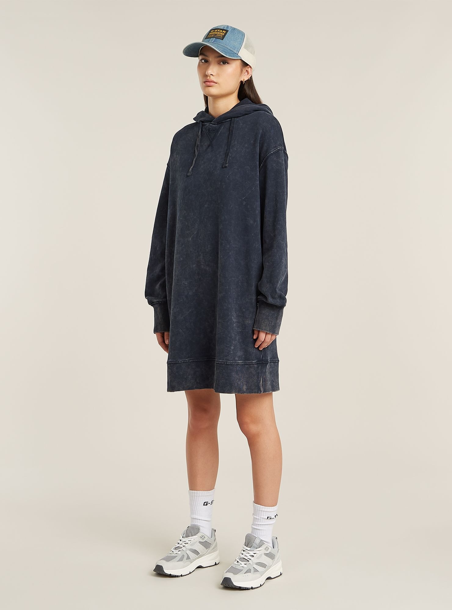 G-STAR Sweatkleid »Loose Overdyed Hooded Sweater Kleid«
