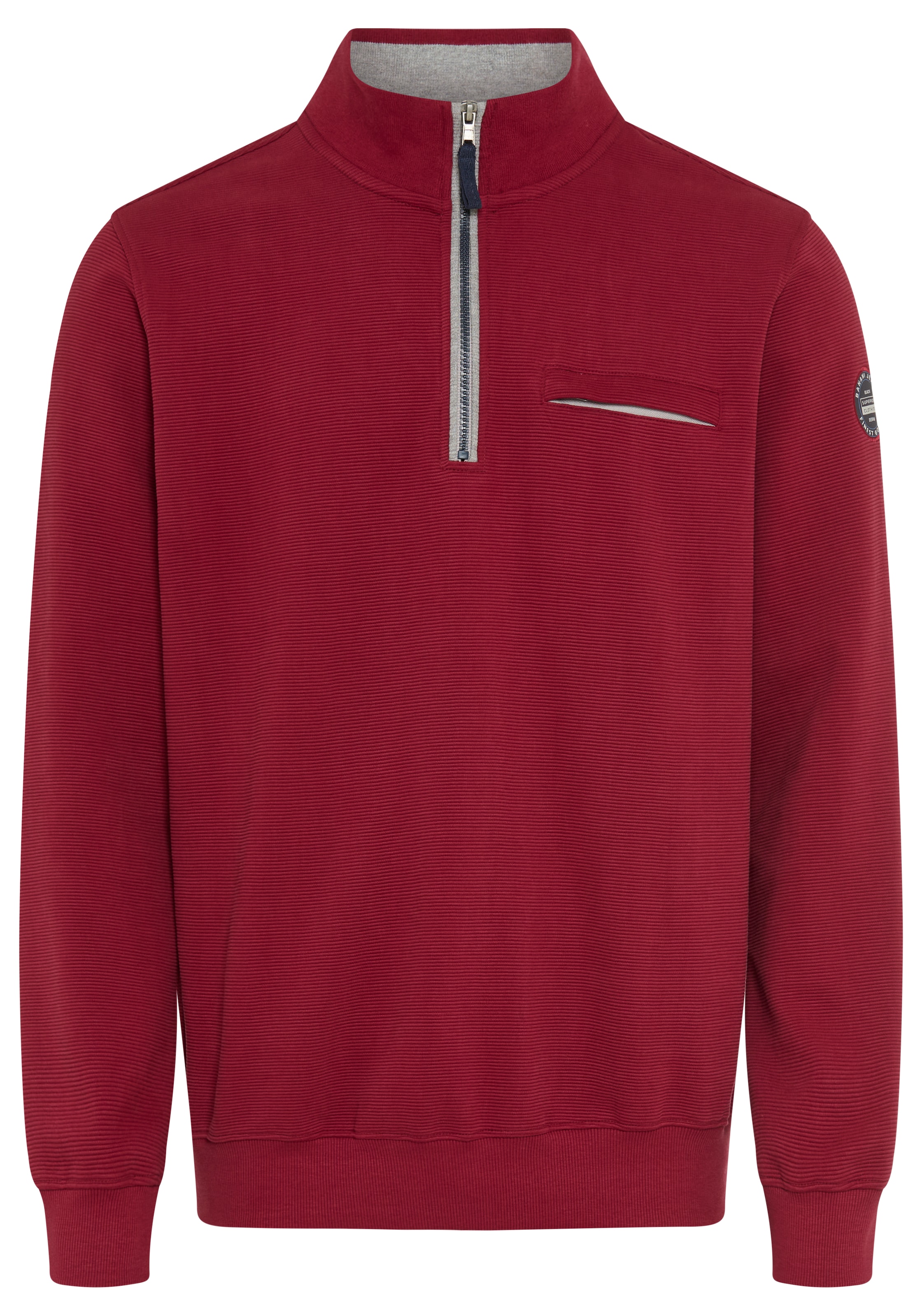 Man's World Sweatshirt »- Sportiv gepflegte Optik für Alltag und Freizeit«, gerippter Oberstoff, Reissverschlusstasche, Kontrastakzente
