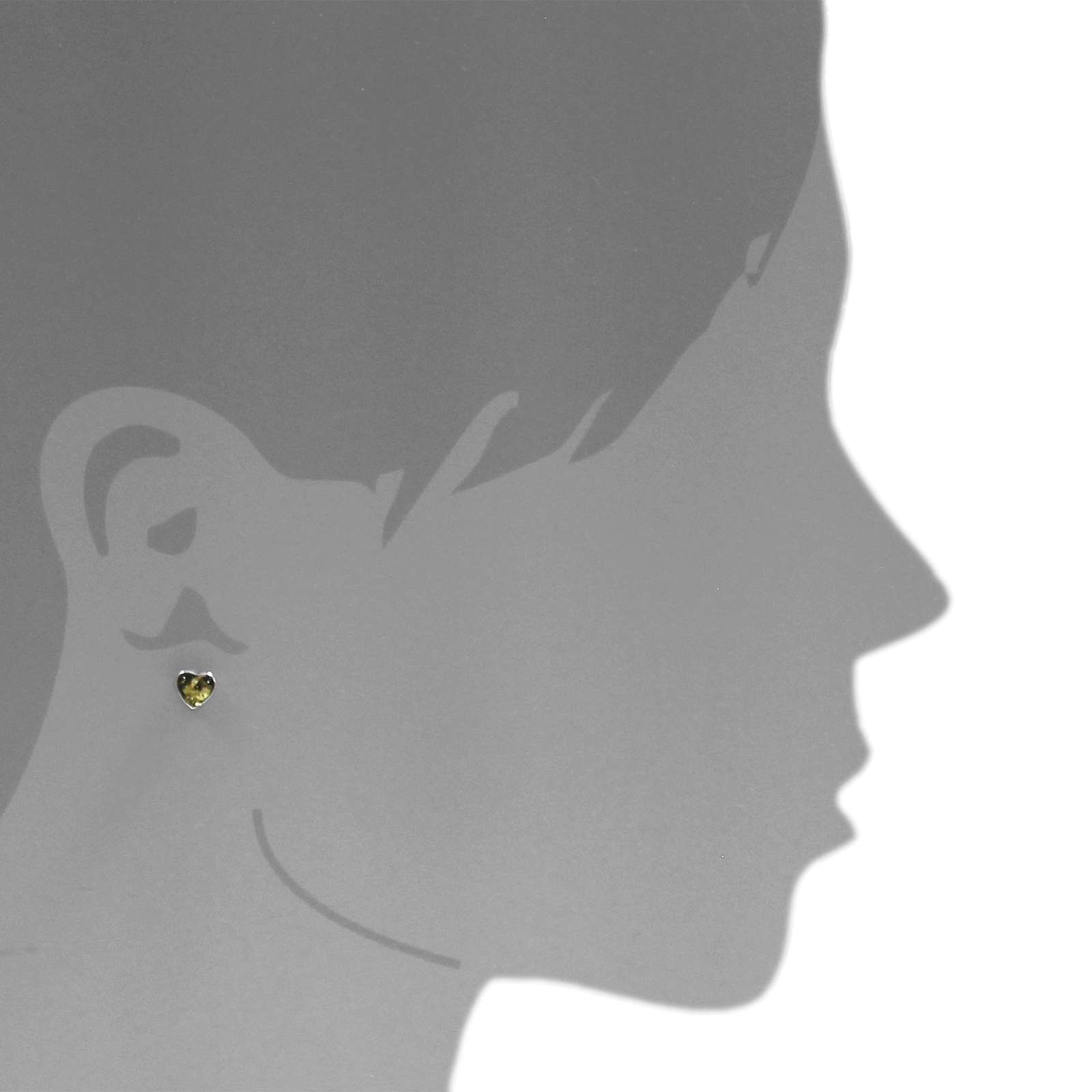 OSTSEE-SCHMUCK Paar Ohrstecker »- Herz - Silber 925/000 - Bernstein«