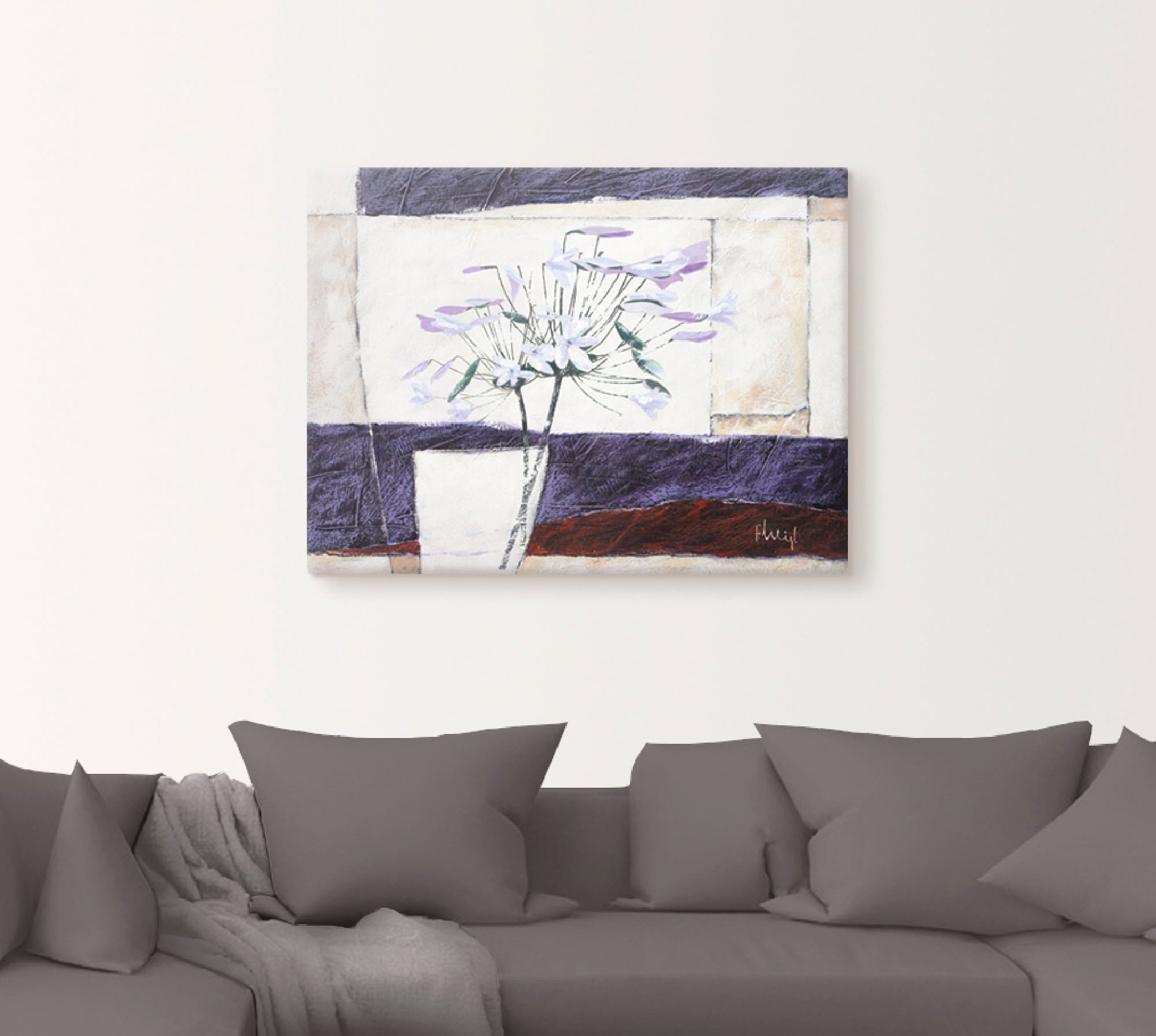 Artland Wandbild »Morning Glory Village«, Blumen, (1 St.), als Leinwandbild, Wandaufkleber oder Poster in versch. Größen