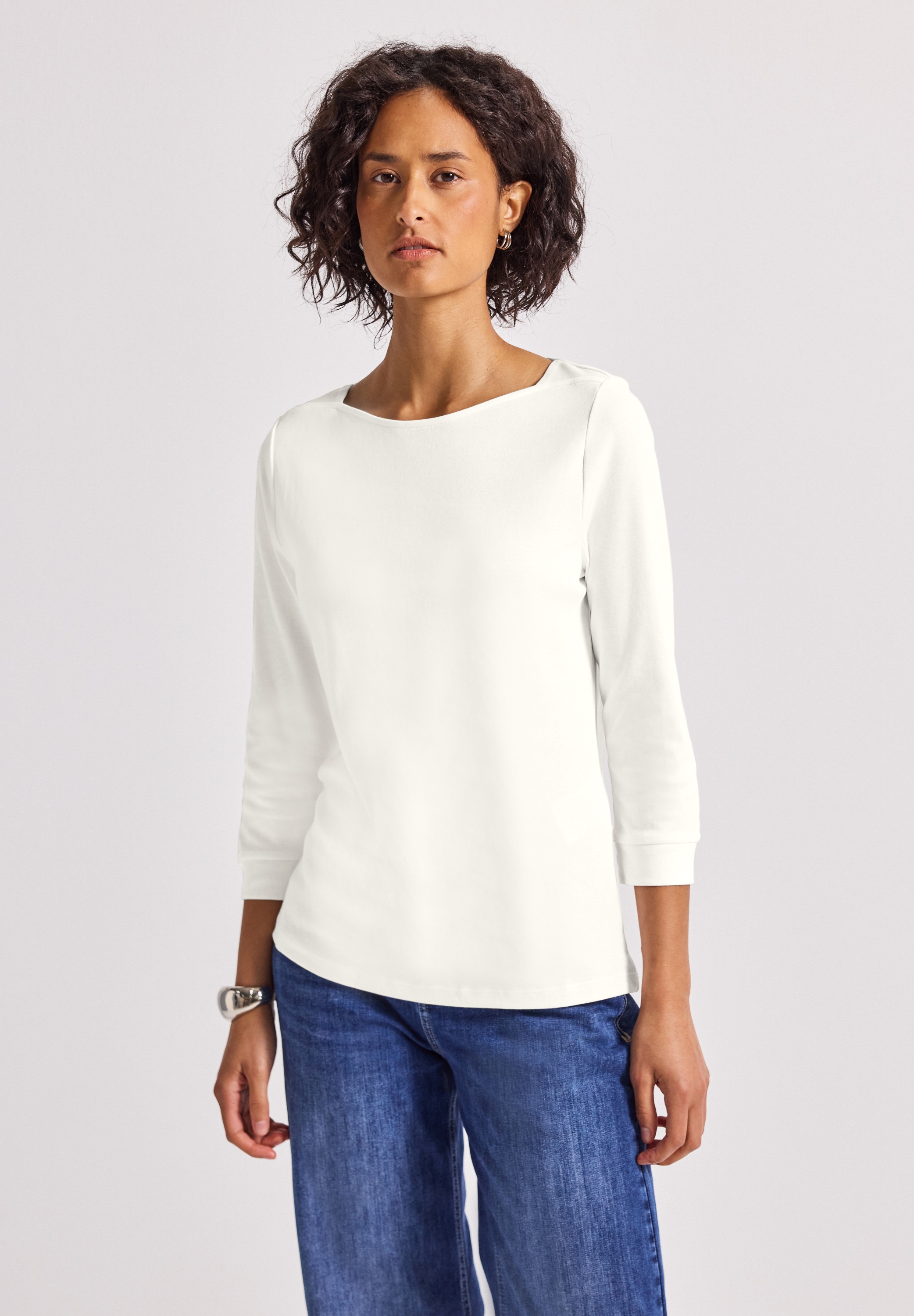 STREET ONE 3/4-Arm-Shirt, aus reiner Baumwolle günstig online kaufen