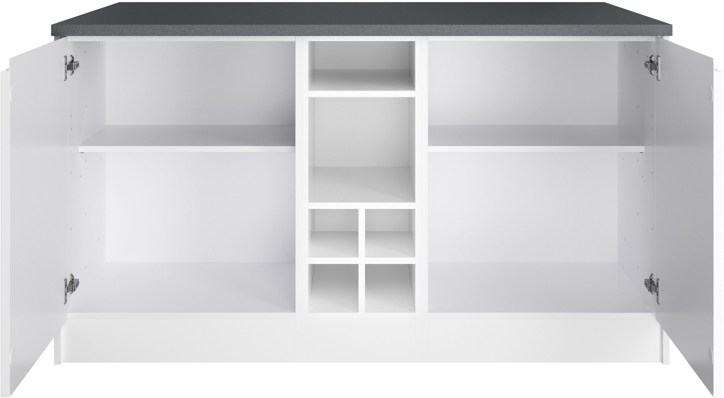 HELD MÖBEL Kücheninsel »Virginia«, Breite 153 cm, MDF-Fronten, Flaschenregal