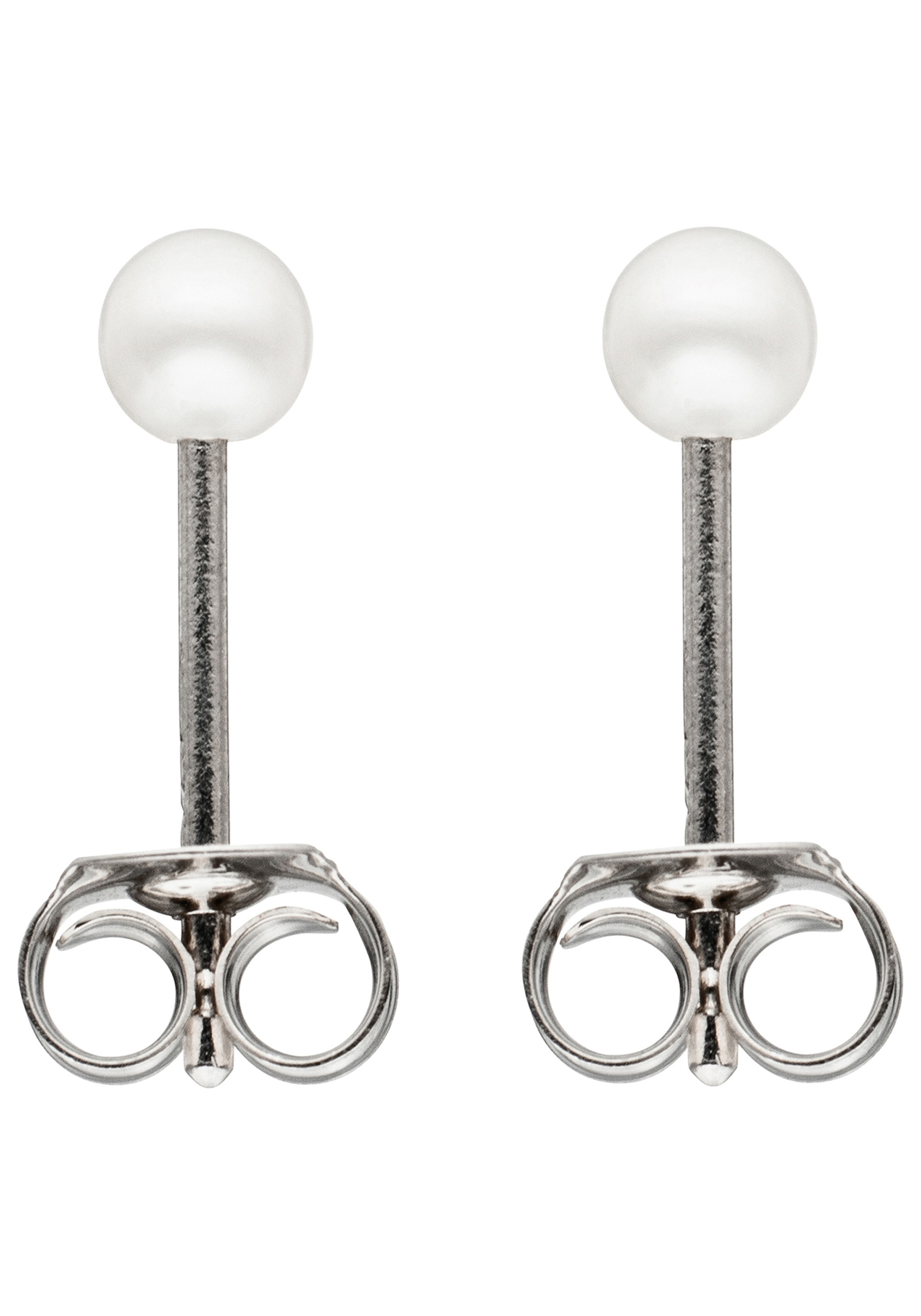 JOBO Perlenohrringe 925 Silber mit Süßwasser-Zuchtperlen