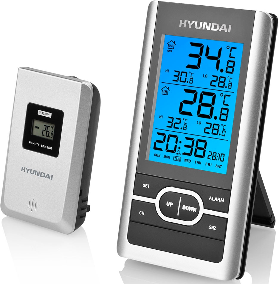 Wetterstation »Hyundai WS1070S«, (mit Außensensor)