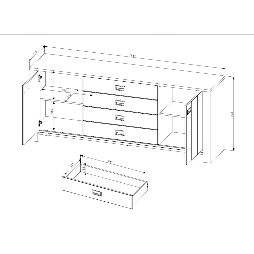 Innostyle Sideboard »DIJON«, (1 St.)