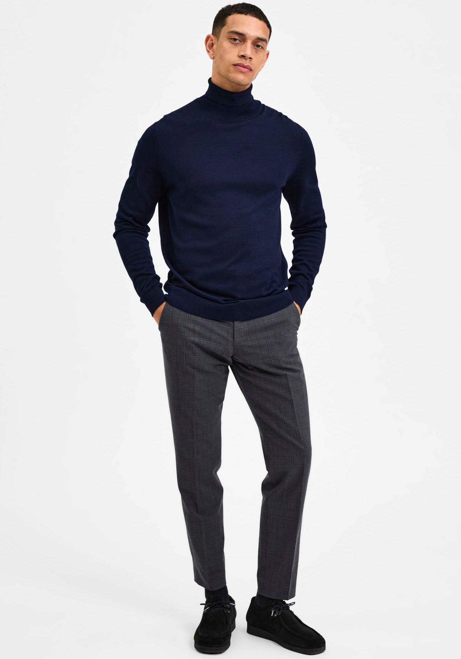 SELECTED HOMME Rollkragenpullover »TOWN MERINO COOLMAX KNIT ROLL«