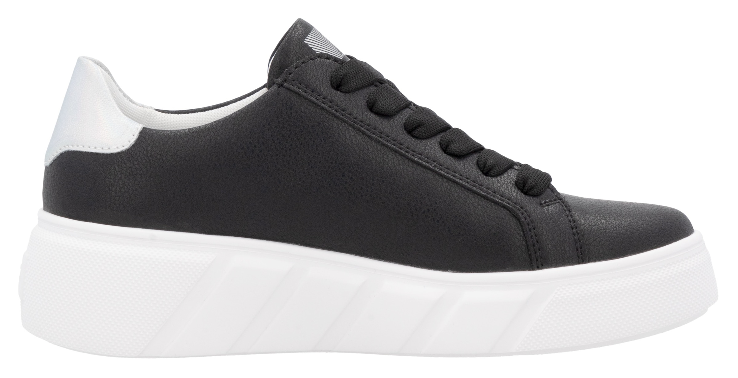 RIEKER Sport Plateausneaker, Freizeitschuh, Halbschuh, Schnürschuh mit seitlicher Perforation