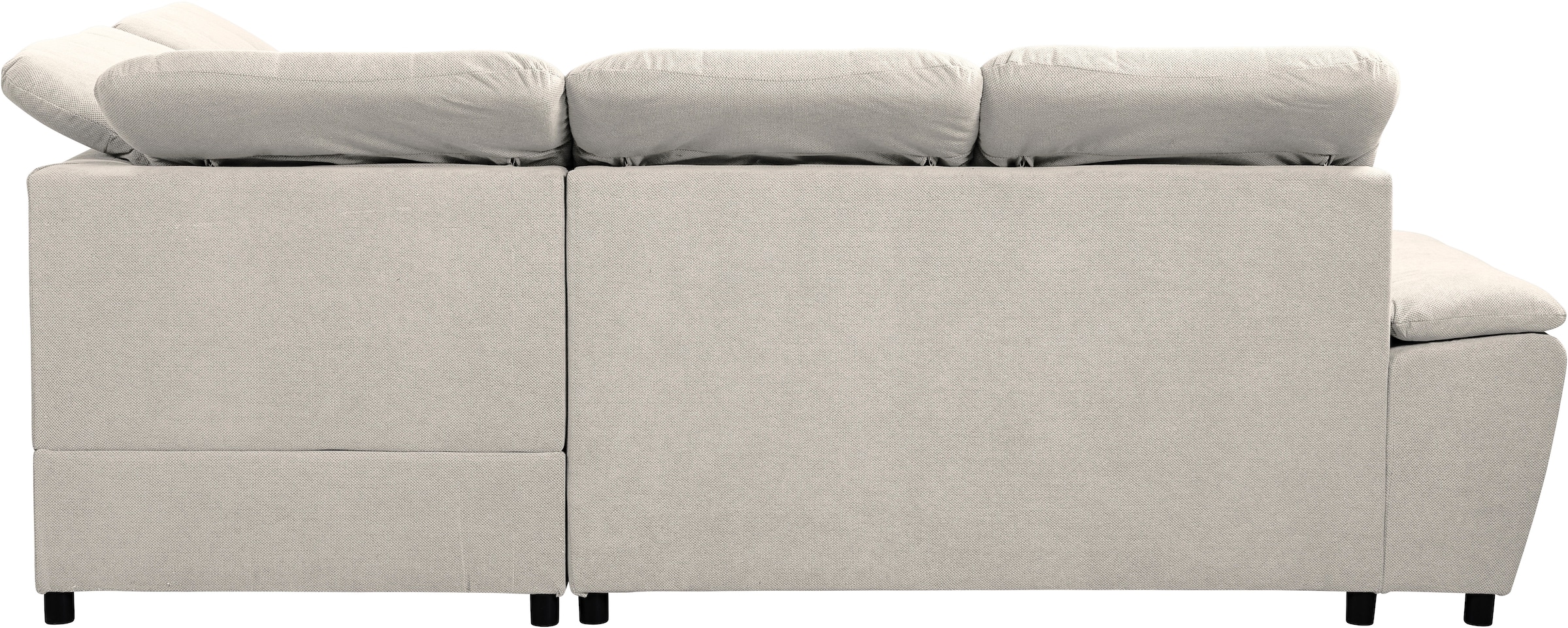 WERK2 Ecksofa »Bonny inkl. Kopfteilverstellung, Bettfunktion, Stauraum, Breite 265cm« Komfortwunder mit Schlaffunktion, verstellbarem Kopfteil & Stauraum.