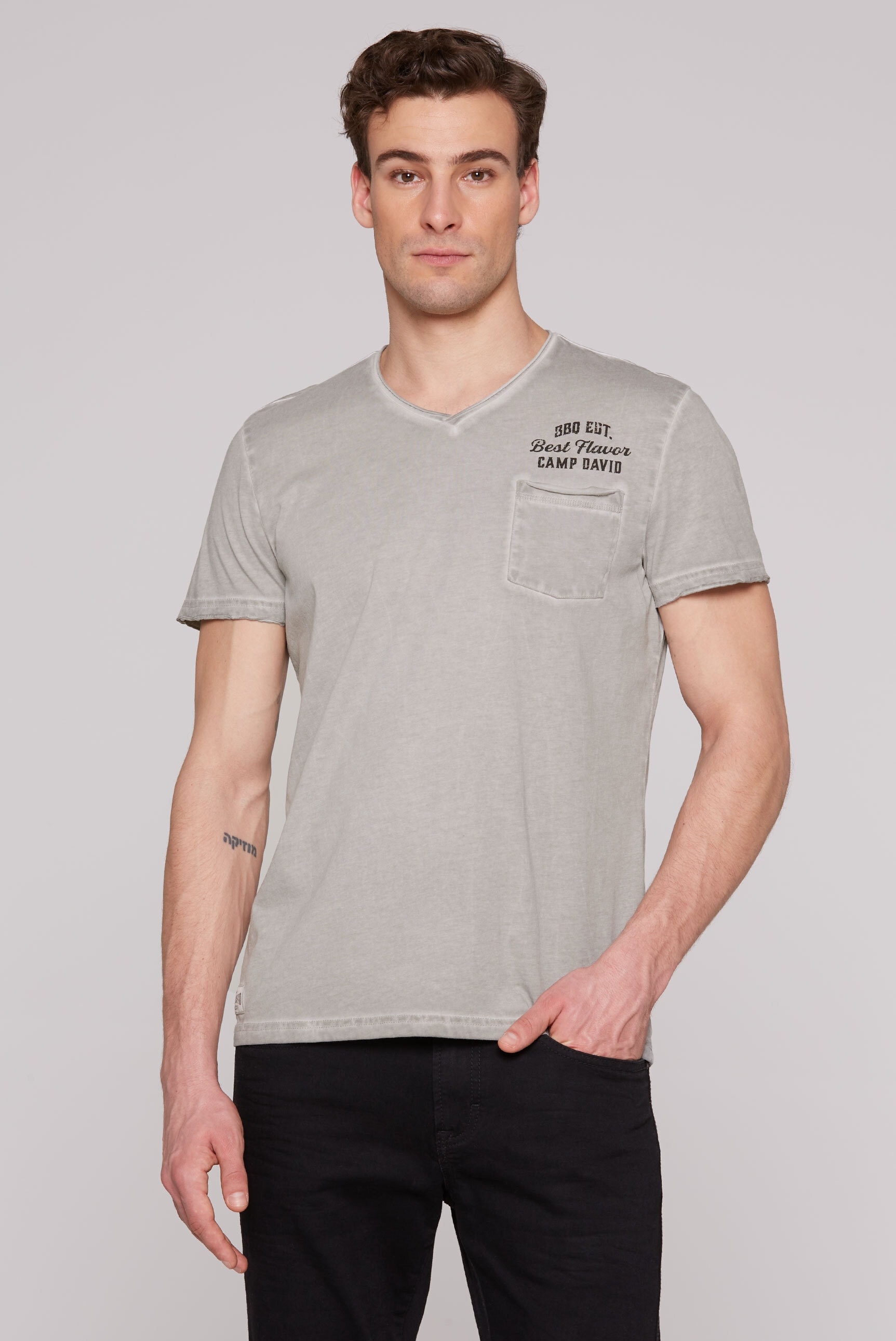 CAMP DAVID V-Shirt, mit Brusttasche günstig online kaufen