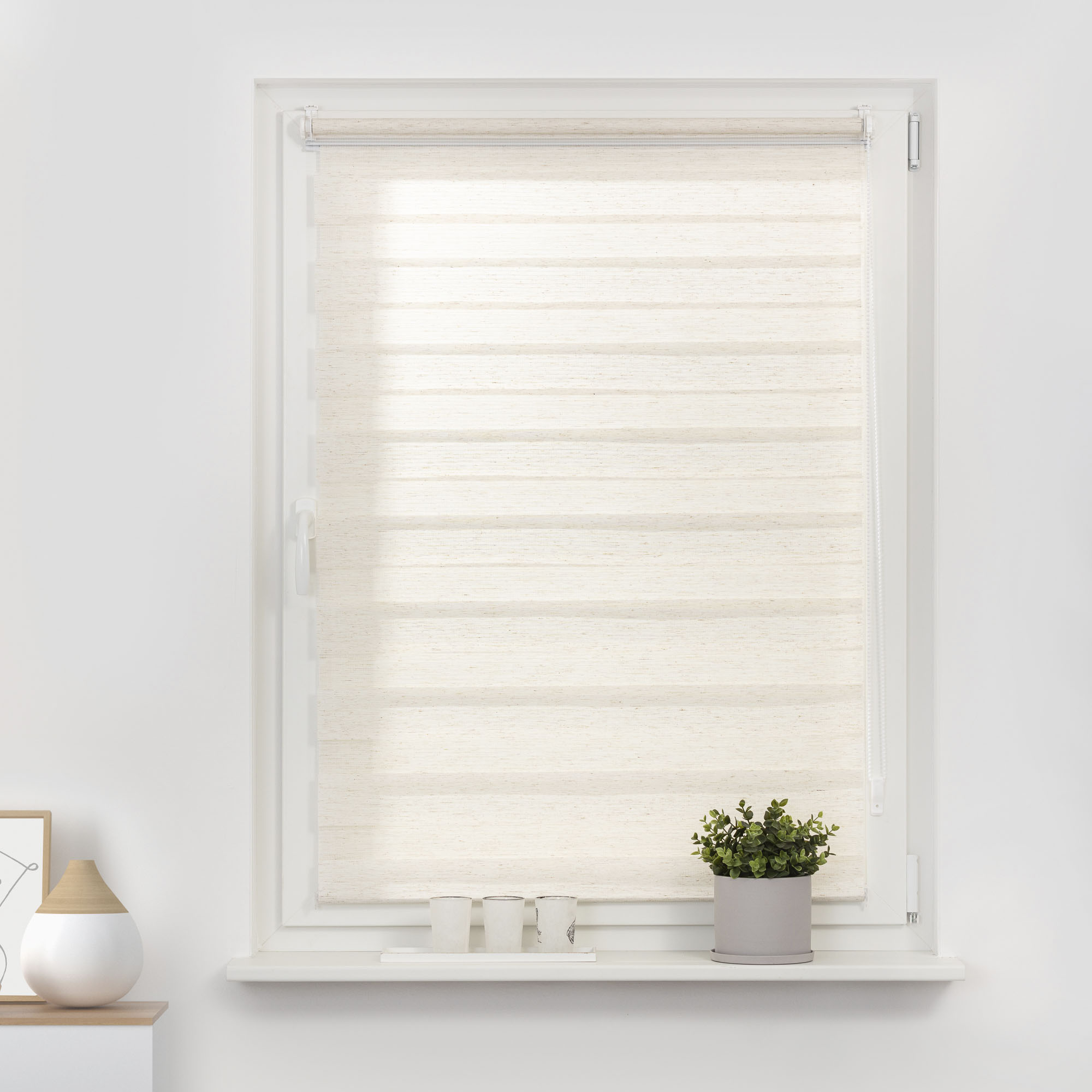 Thumbnail - LICHTBLICK ORIGINAL Doppelrollo "Duo-Rollo Klemmfix, ohne Bohren, blickdicht" Lichtschutz Sichtschutz ohne Bohren freihä...