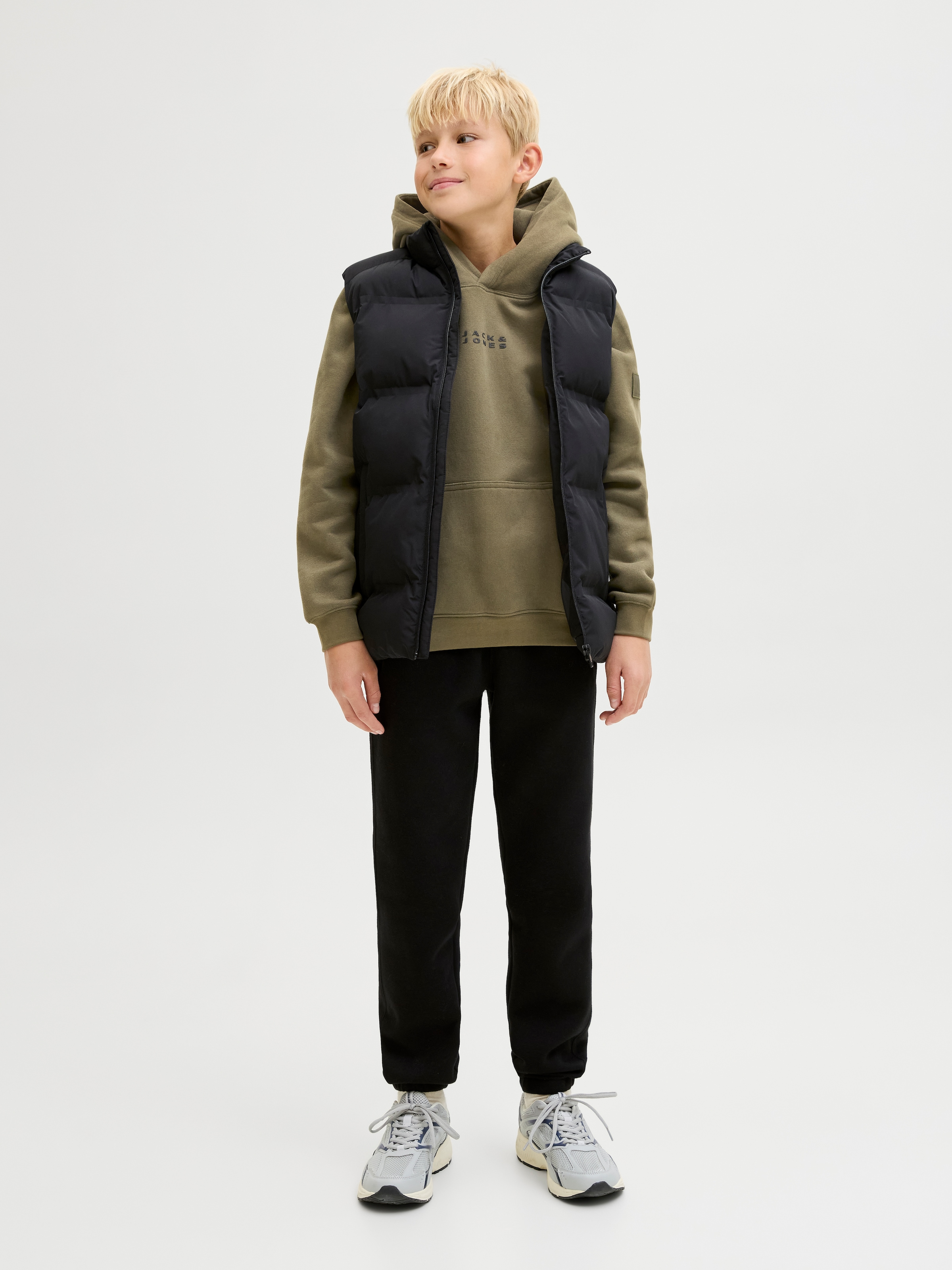 Jack & Jones Junior Kapuzensweatshirt »JCOPOINT SWEAT BADGE HOOD JNR«
