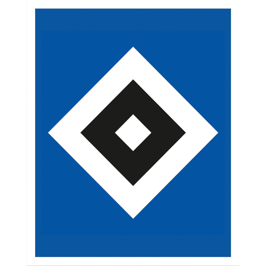 Wall-Art Poster »HSV Raute Fußball Deko«, Poster ohne Bilderrahmen