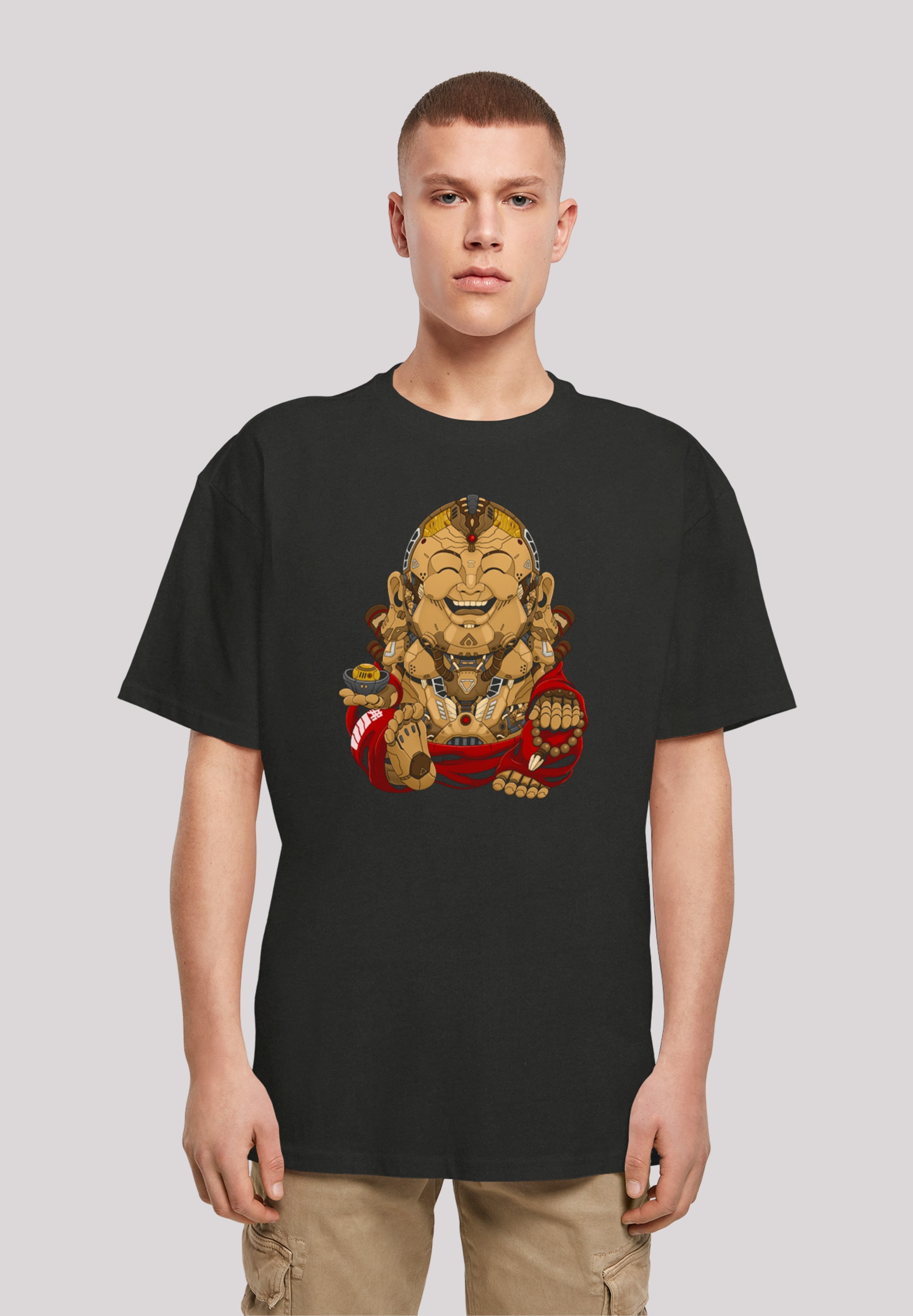 F4NT4STIC T-Shirt "Happy Cyber Buddha CYBERPUNK STYLES", Print günstig online kaufen