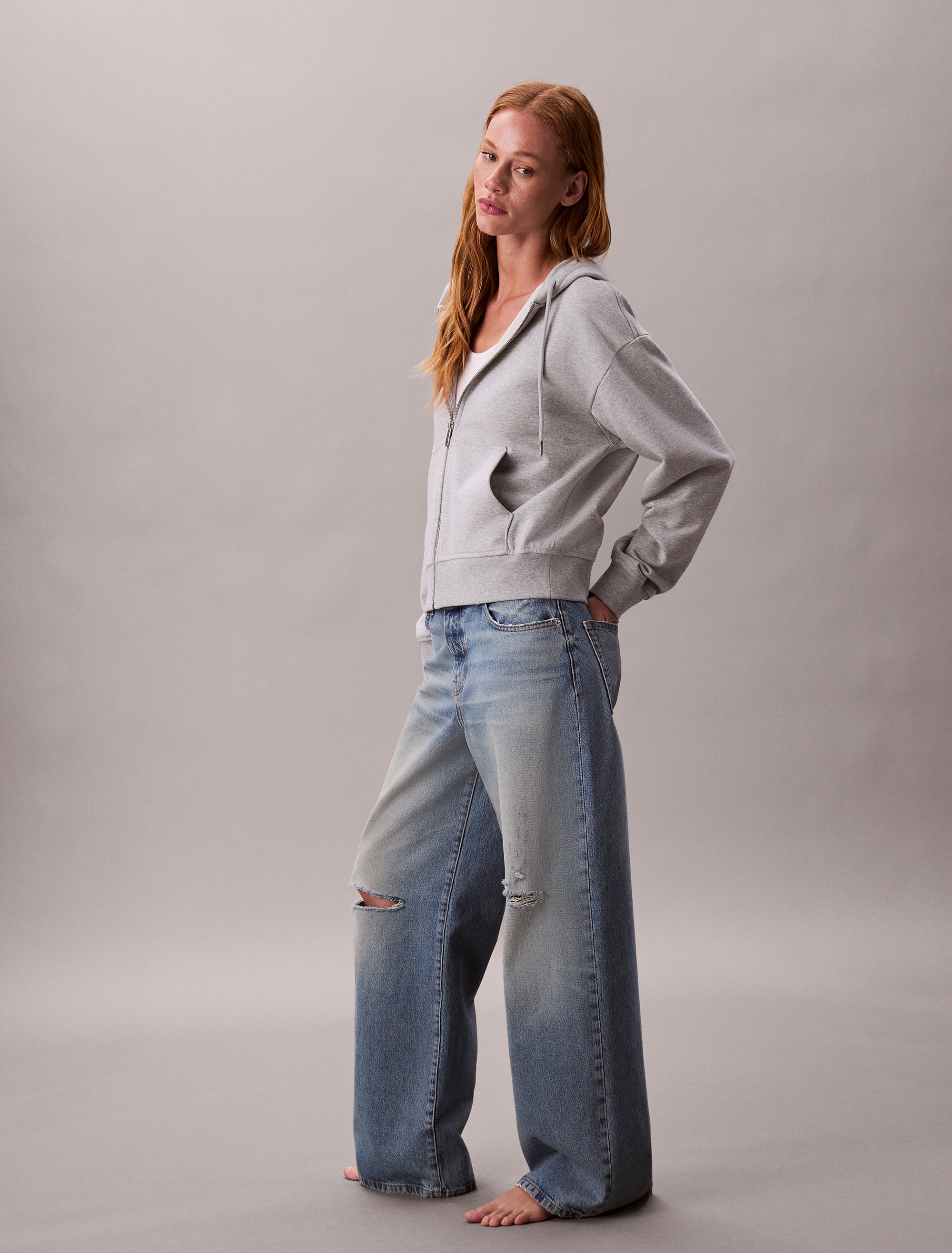 Calvin Klein Jeans Kapuzensweatshirt »ARCHIVE LOGO FRENCH TERRY FZ HOO«, Mit Rundhalsausschnitt, regular fit
