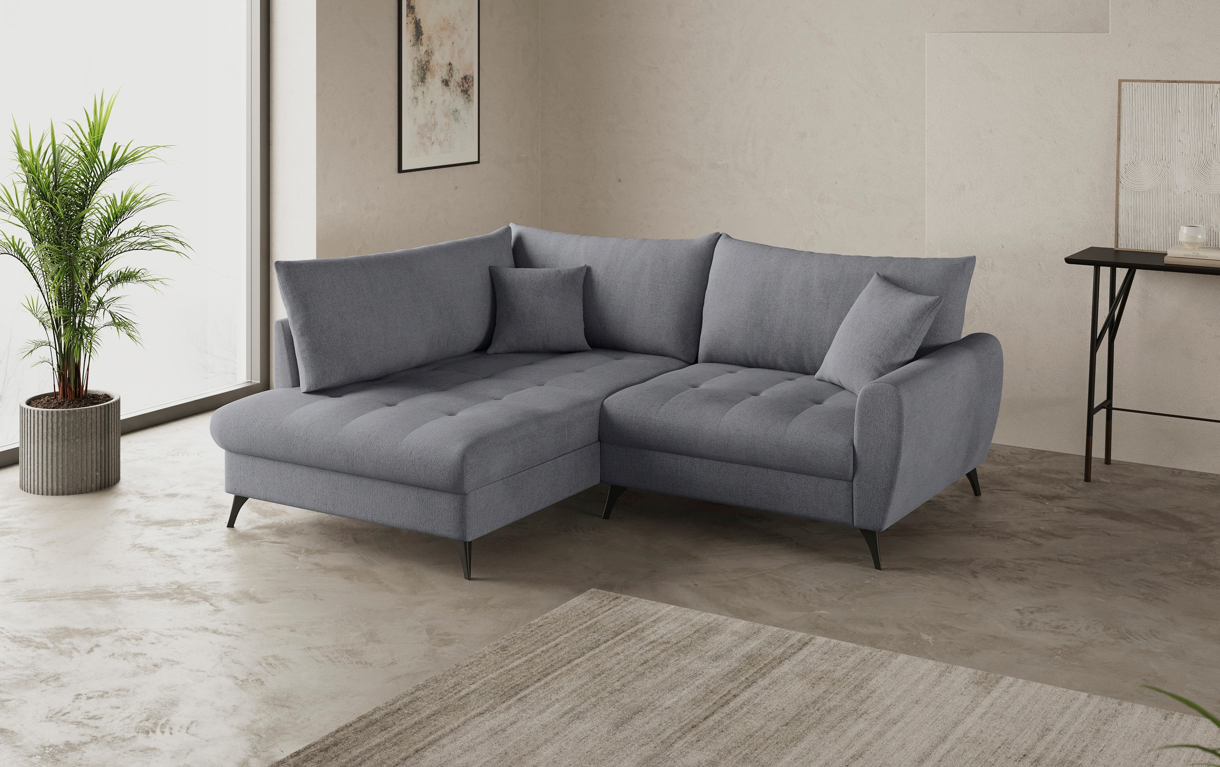 Mr. Couch Ecksofa »Blackburn II L-Form«, Wahlweise mit Kaltschaumpolsterung bis 140 kg belastbar