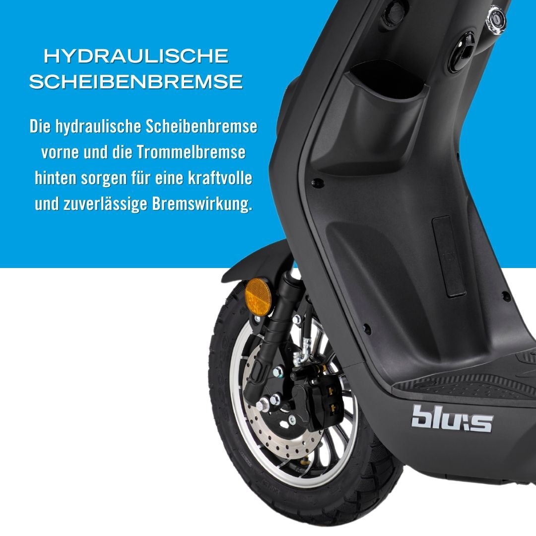 Blu:s E-Mofaroller »XT2000«, bis zu 59 km Reichweite, mit Straßenzul., 2 Sitzplätze, für Erwachsene