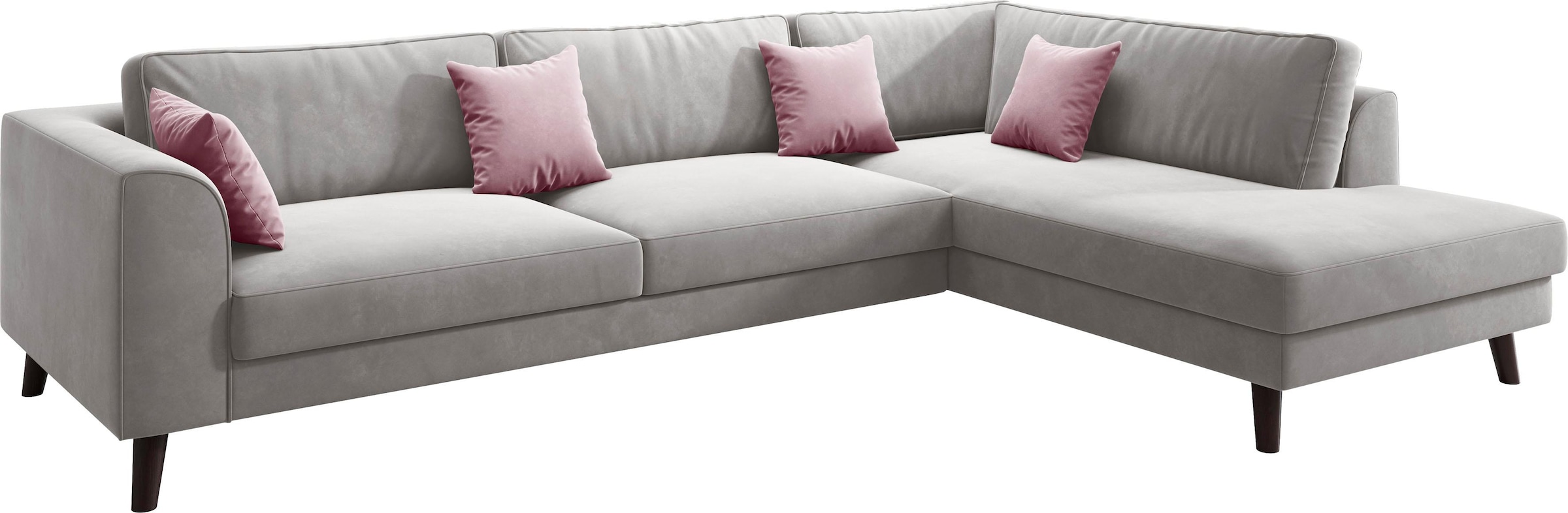 rechts INOSIGN bestellen | Ecksofa links »Laurentia«, oder Ottomane mit bestellbar BAUR 4 Zierkissen,