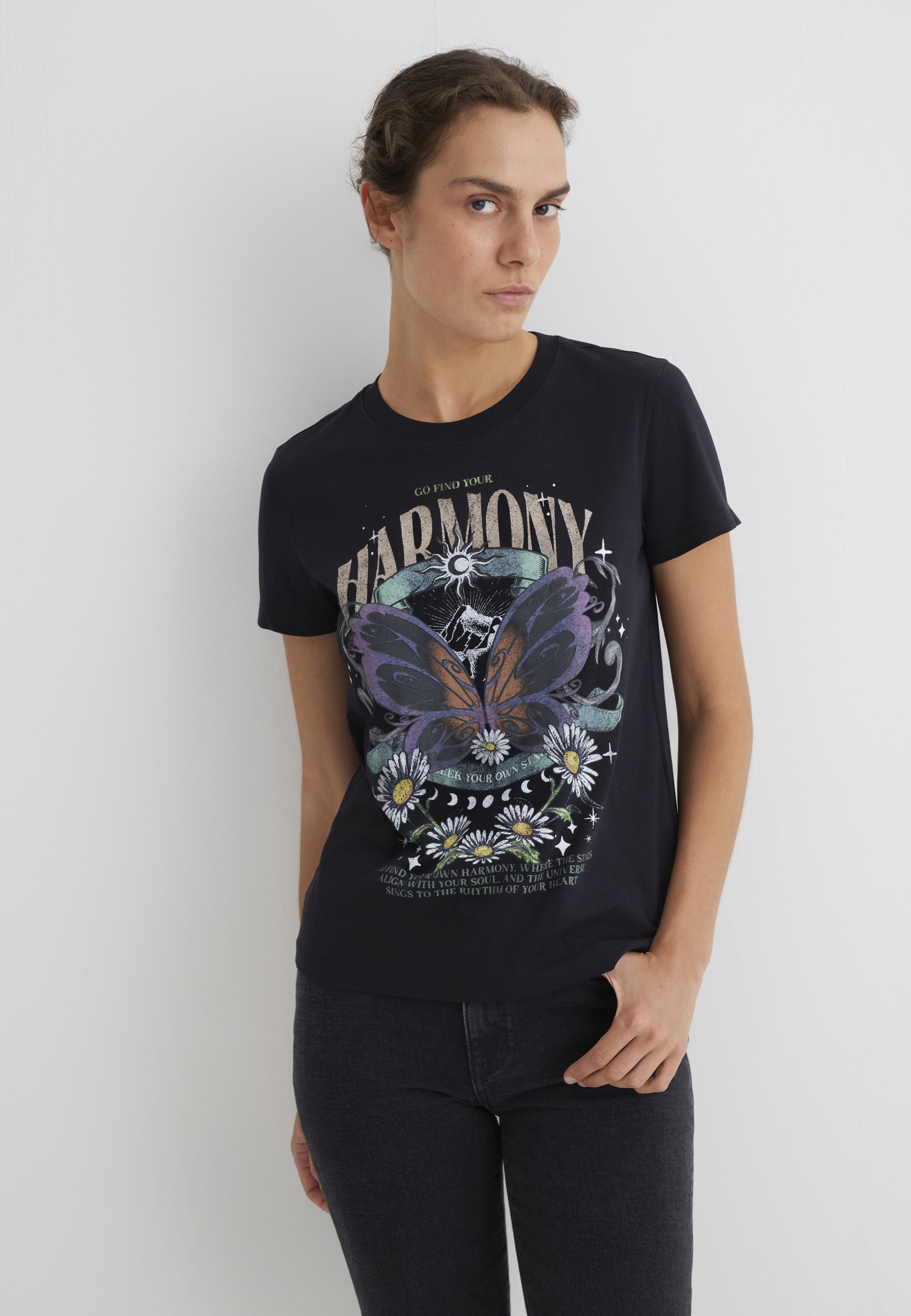 Mavi T-Shirt »BUTTERFLY PRINTED T-SHIRT«, Print T-Shirt