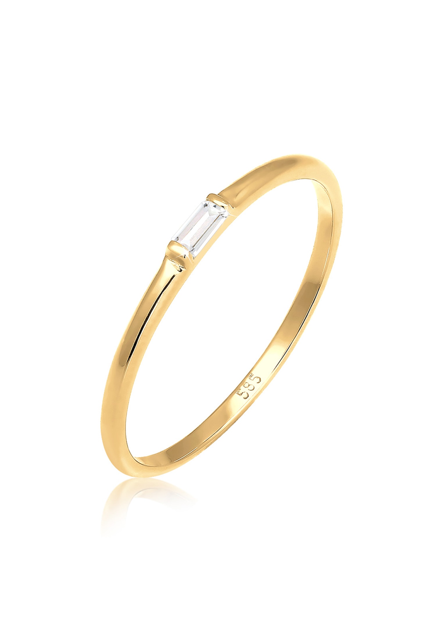 Elli Premium Verlobungsring »Stabelring Topas Rechteck Verlobung 585 Gelbgold«