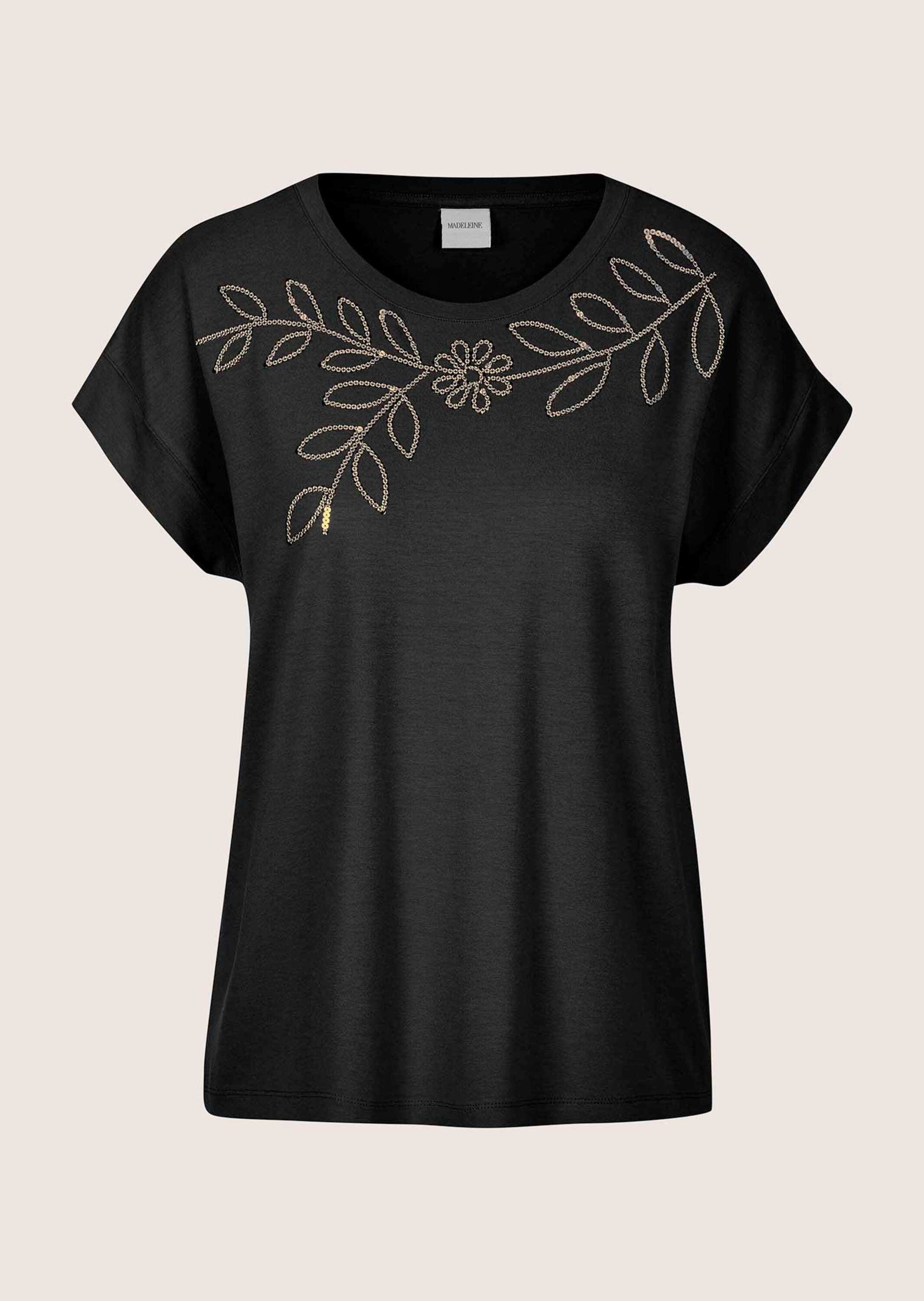 MADELEINE "Blusenshirt Elegantes T-Shirt mit Glanzeffekten" Pailetten