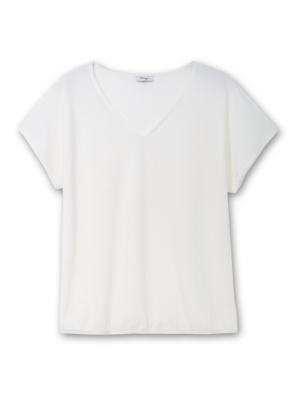 Sheego T-Shirt »Große Größen«, aus Struktur-Jersey, mit Gummizugsaum