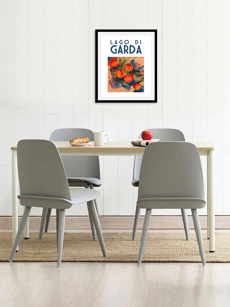 queence Bild "Gardasee", Italien-Schriftzug-Obst-Obst Bilder-Kunst, (1 St.) günstig online kaufen