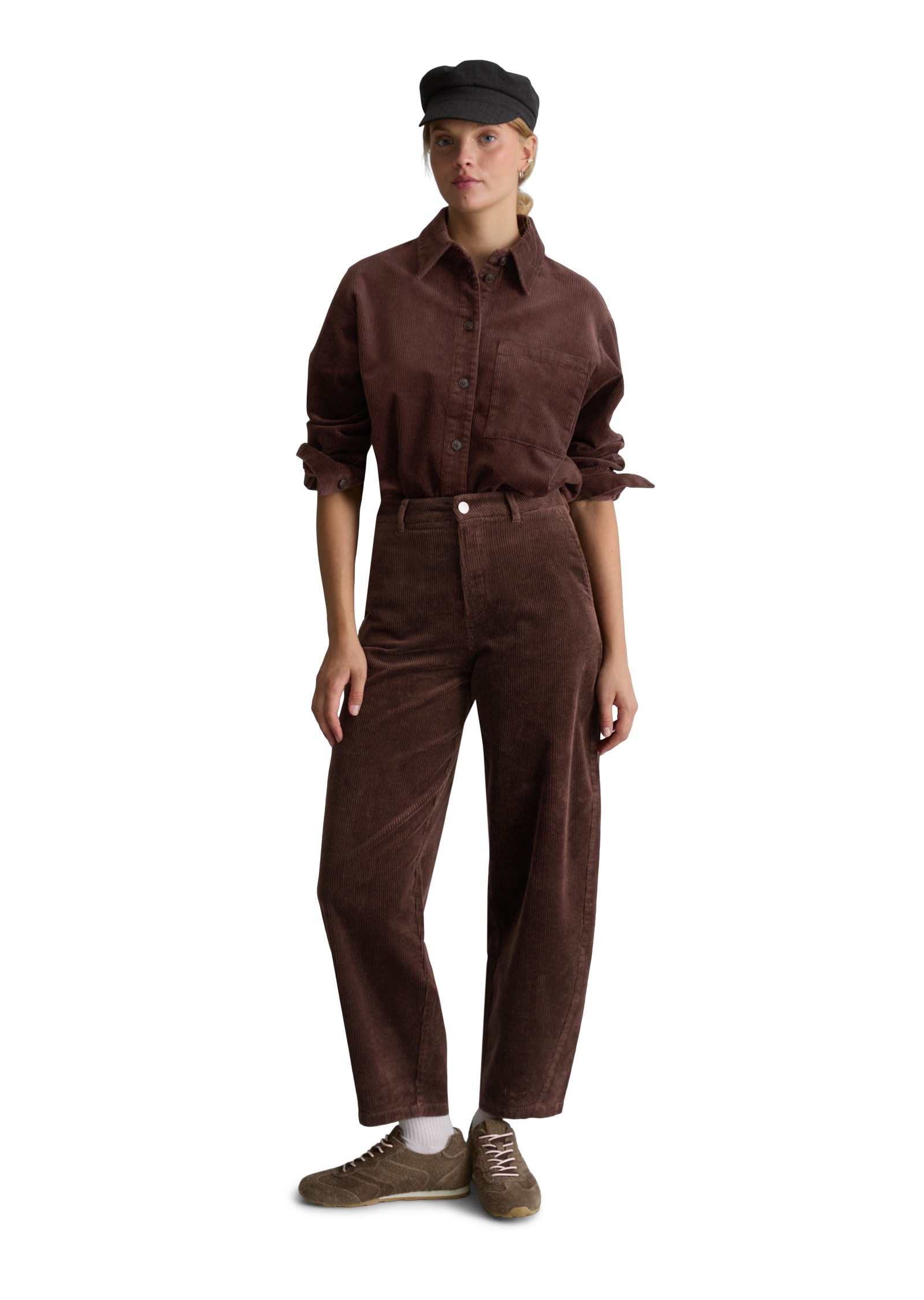 Marc O'Polo DENIM Langarmbluse relaxed aus Baumwoll-Stretch, aus Cord